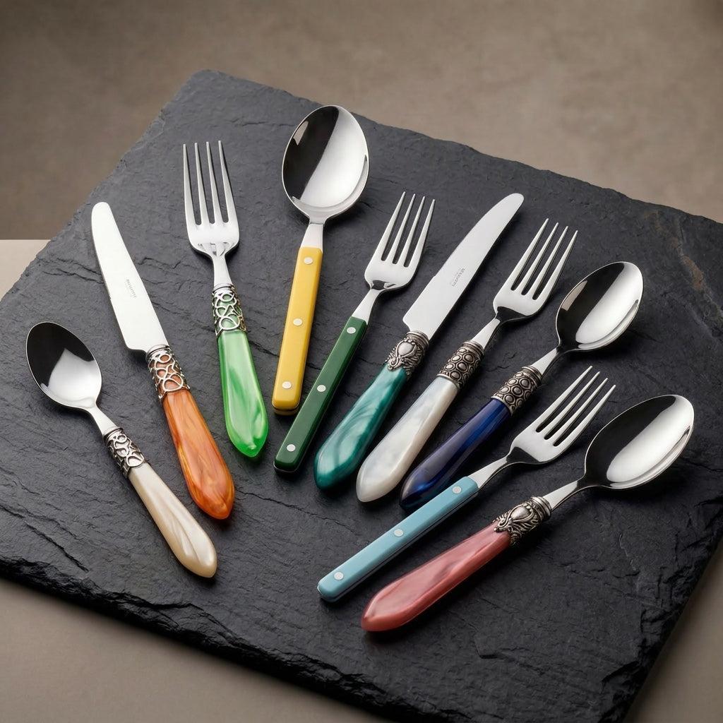 Bugatti Colored Flatware 5 piece place setting