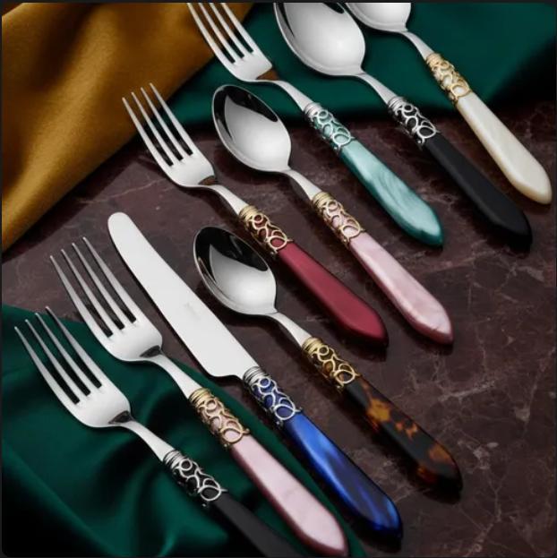 Bugatti Colored Flatware 5 piece place setting