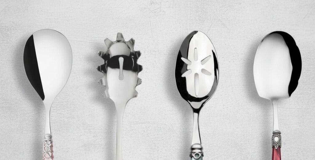 イタリア製　BUGATTI　ブガッティ　サービングスプーン　パスタレードル Pasta & Serving Spoons, Italian Design | Casa Bugatti USA