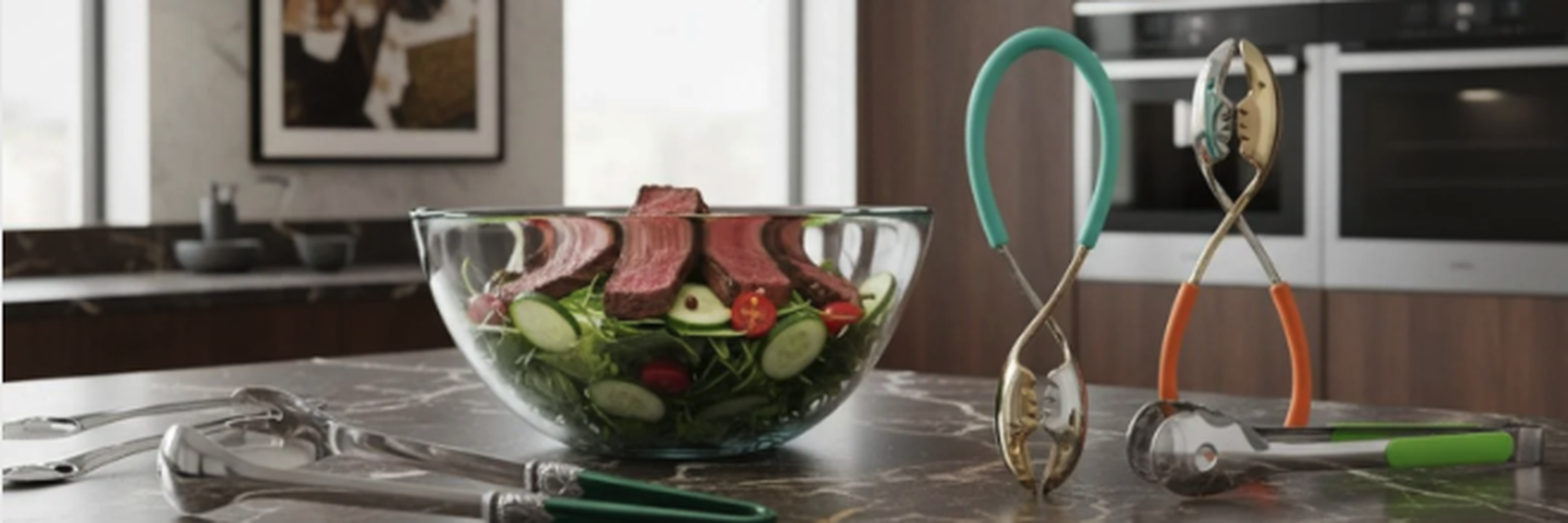 Bugatti Tongs Kiss, Salad, Meat, Ice, Multi-use