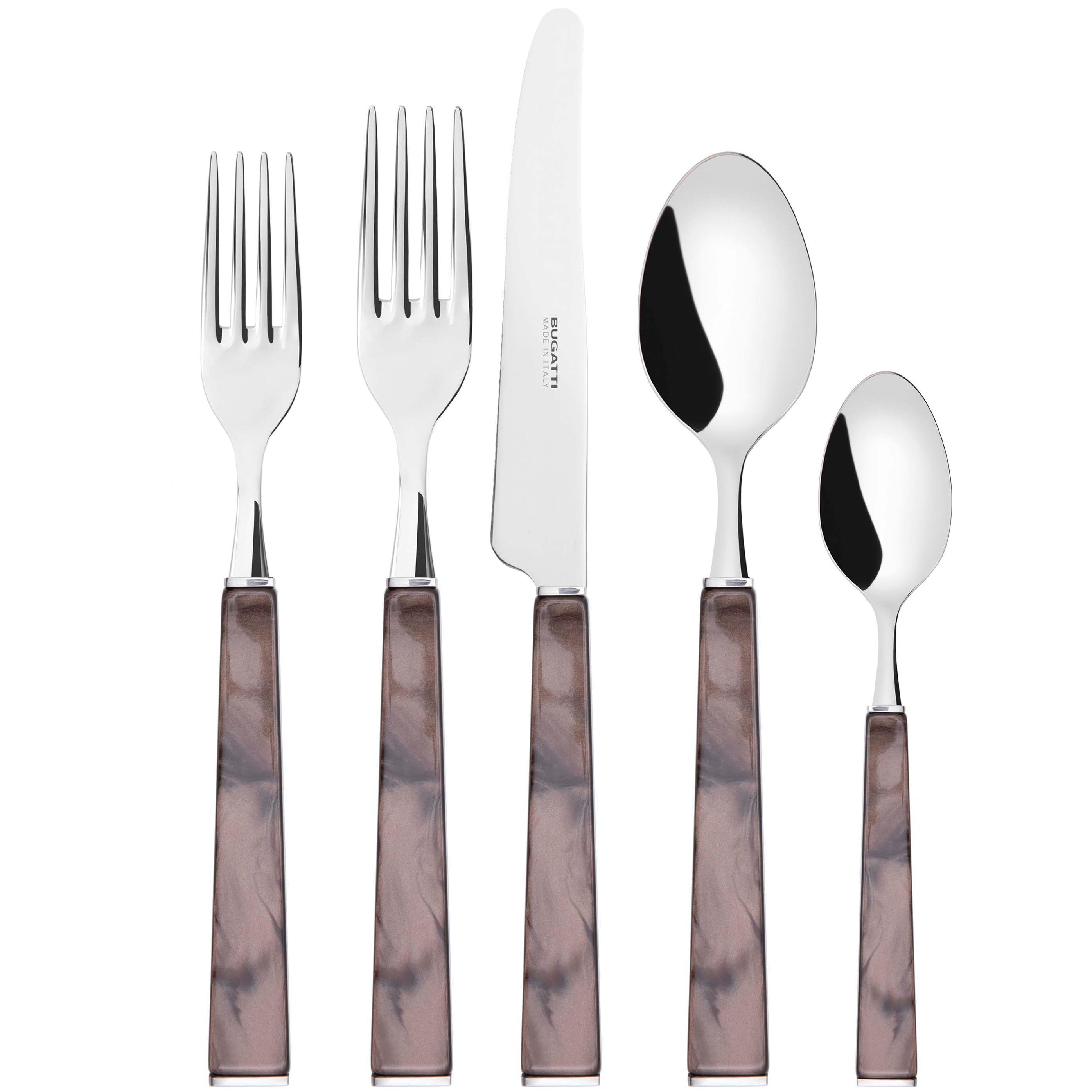 GEOM 5 Piece Place Setting - Chocolate