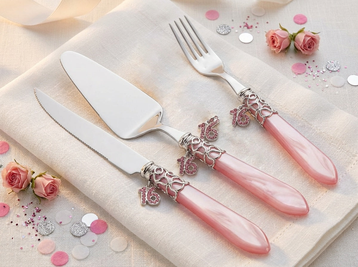 Melodia Brilliant Cake Server Rounded - Pink