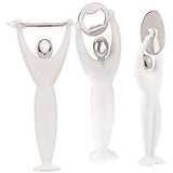GYM 3 GYM SET Pizza Cutter / Bottle Opener / Peeler - White