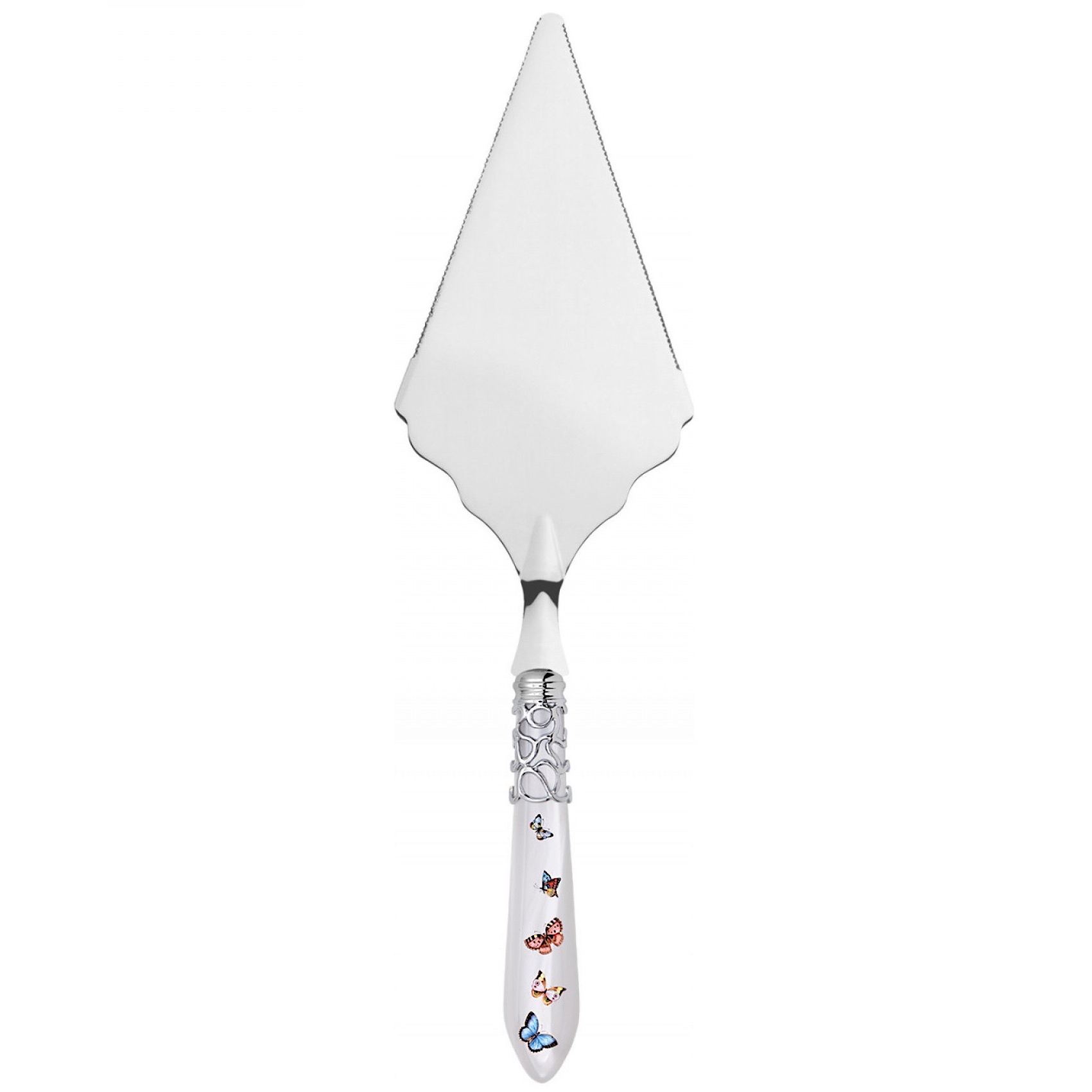 Melodia Butterflies Pie / Pizza Server - Serrated white