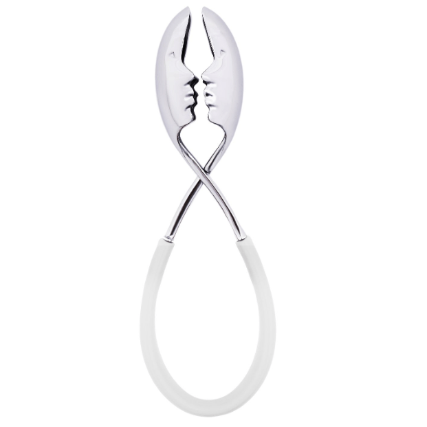 Kiss Salad Tongs - Kiss White-Casa Bugatti USA