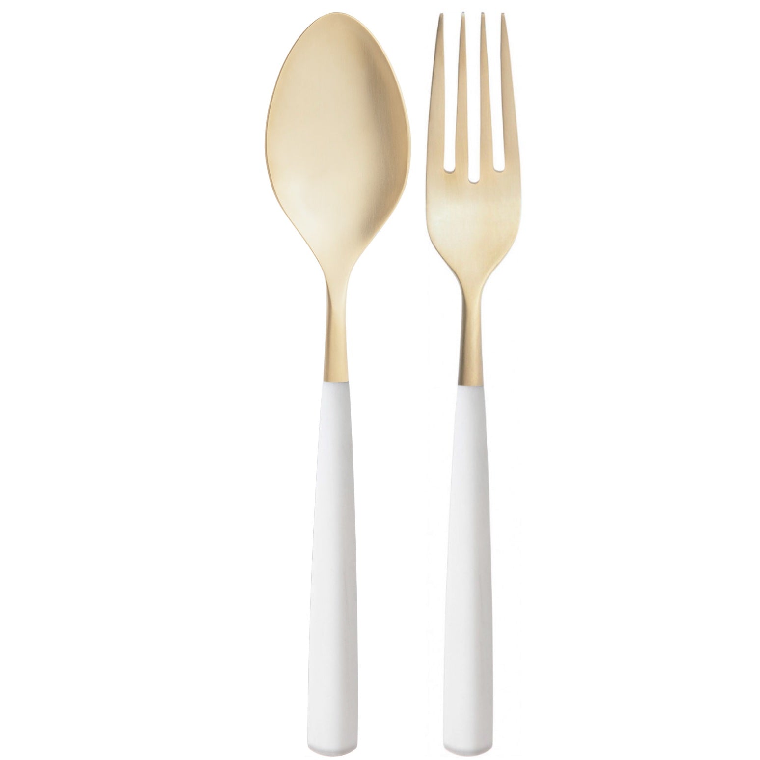 Athena Champagne 2 Piece Serving Set - White Matte