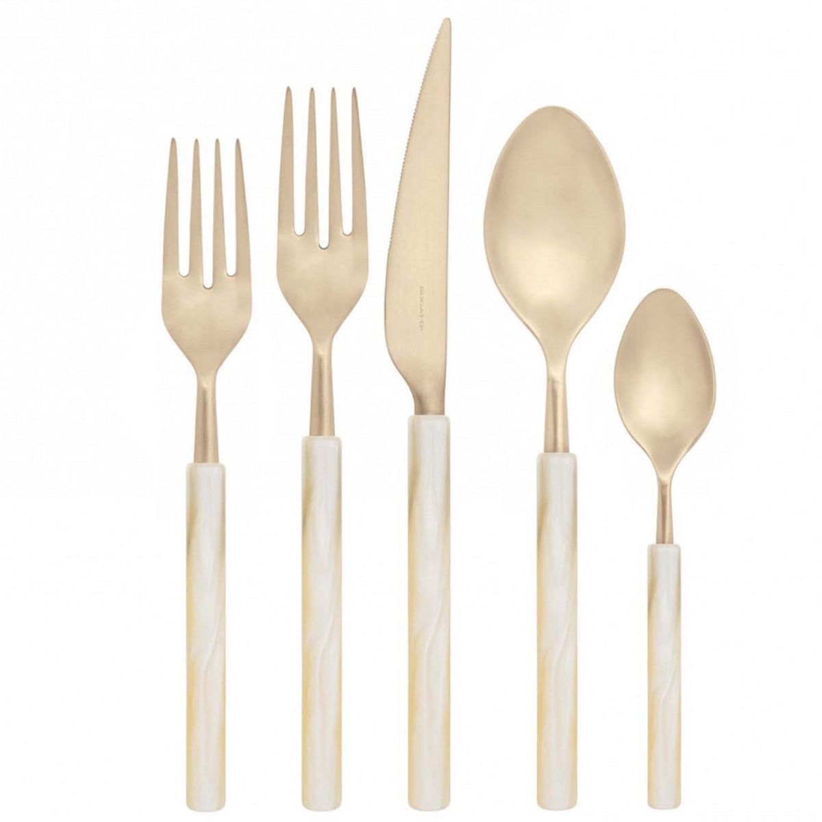 Mediterraneo Champagne 5 Piece Place Setting ivory