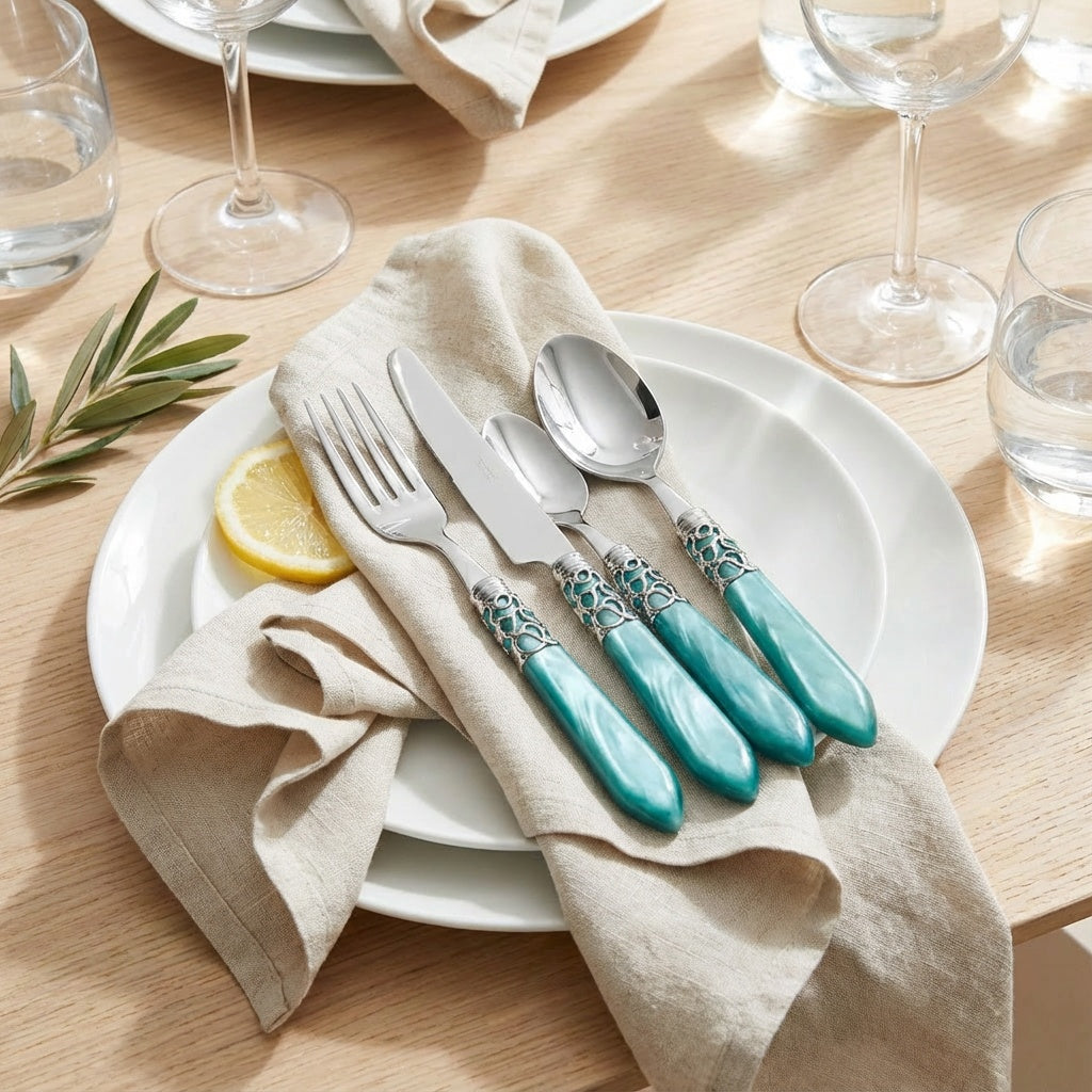 Melodia Brilliant 5 piece place setting - Aqua