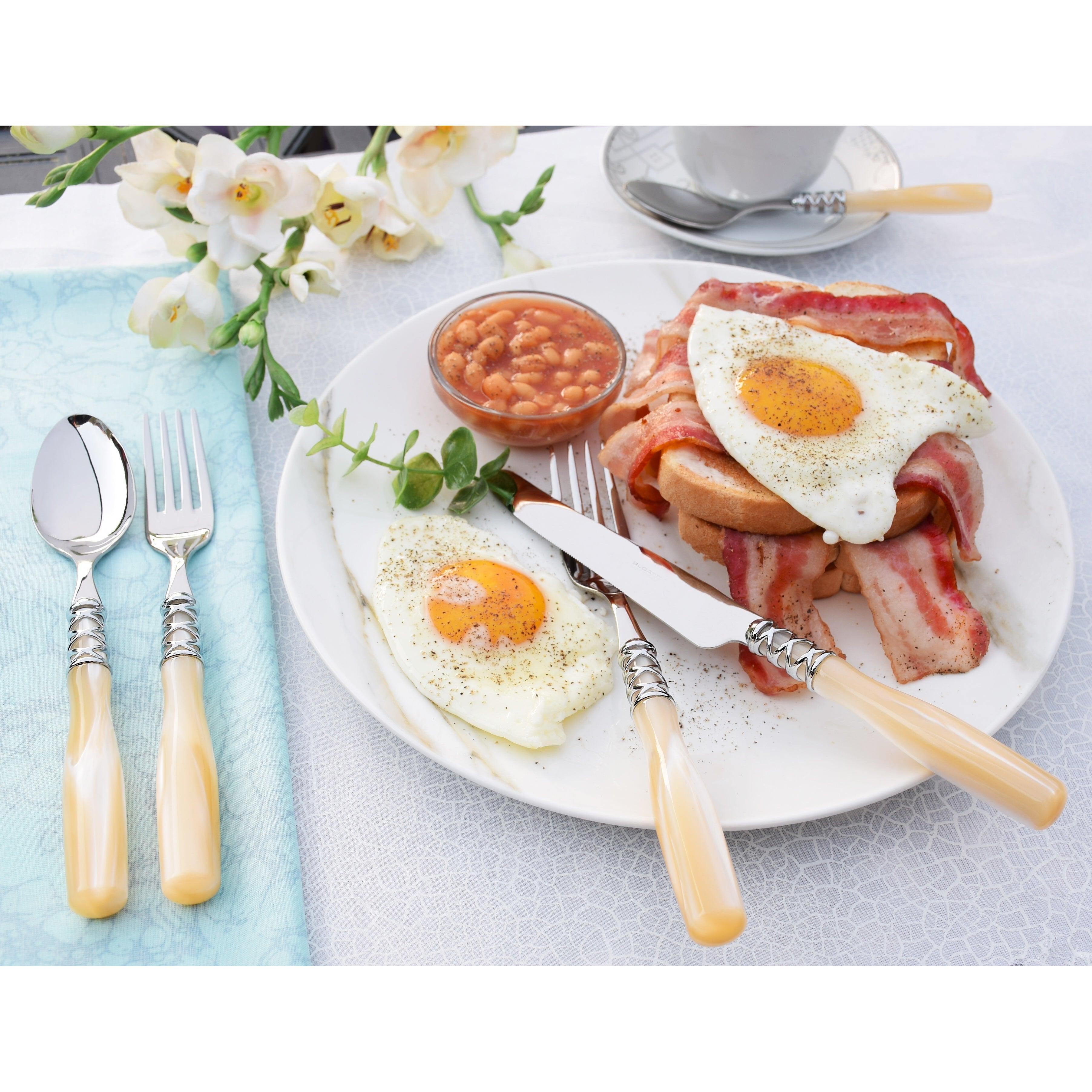 Arianna Brilliant 5 Piece Place Setting, Ivory — Casa Bugatti