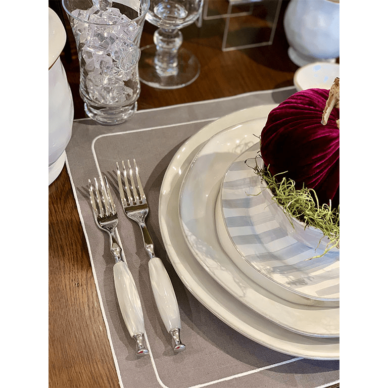 Country 5 Piece Place setting - white-Casa Bugatti USA