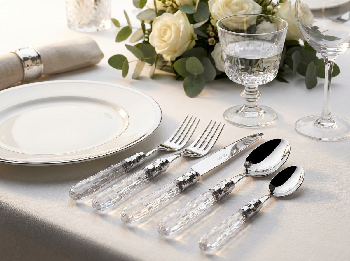 Cristallo Brilliant 5 Piece Place setting - Crystal Clear