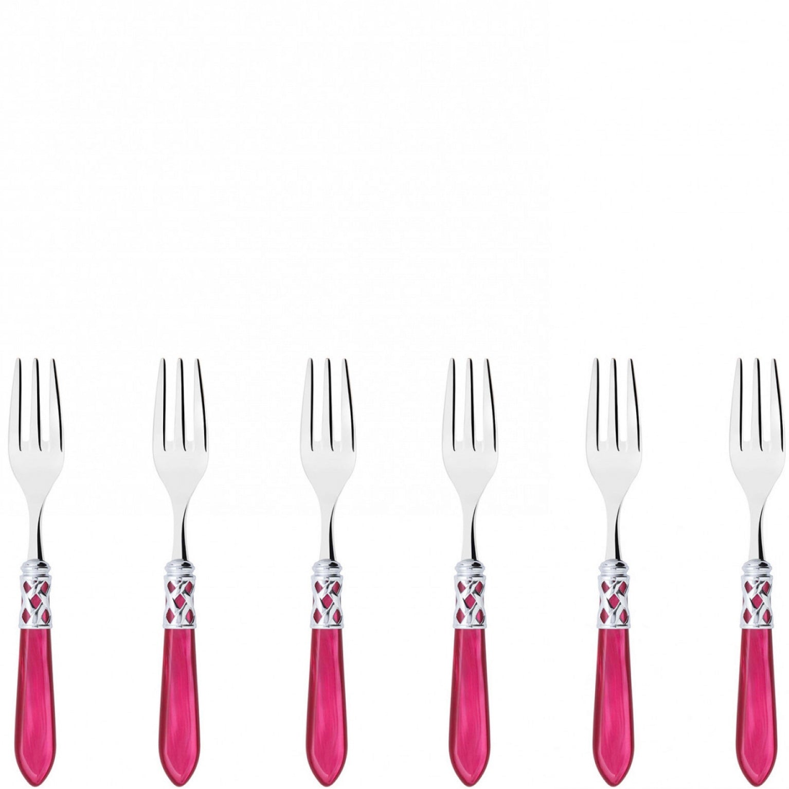 Aladdin Brilliant Cocktail / Cake Fork Set in gift box - Raspberry
