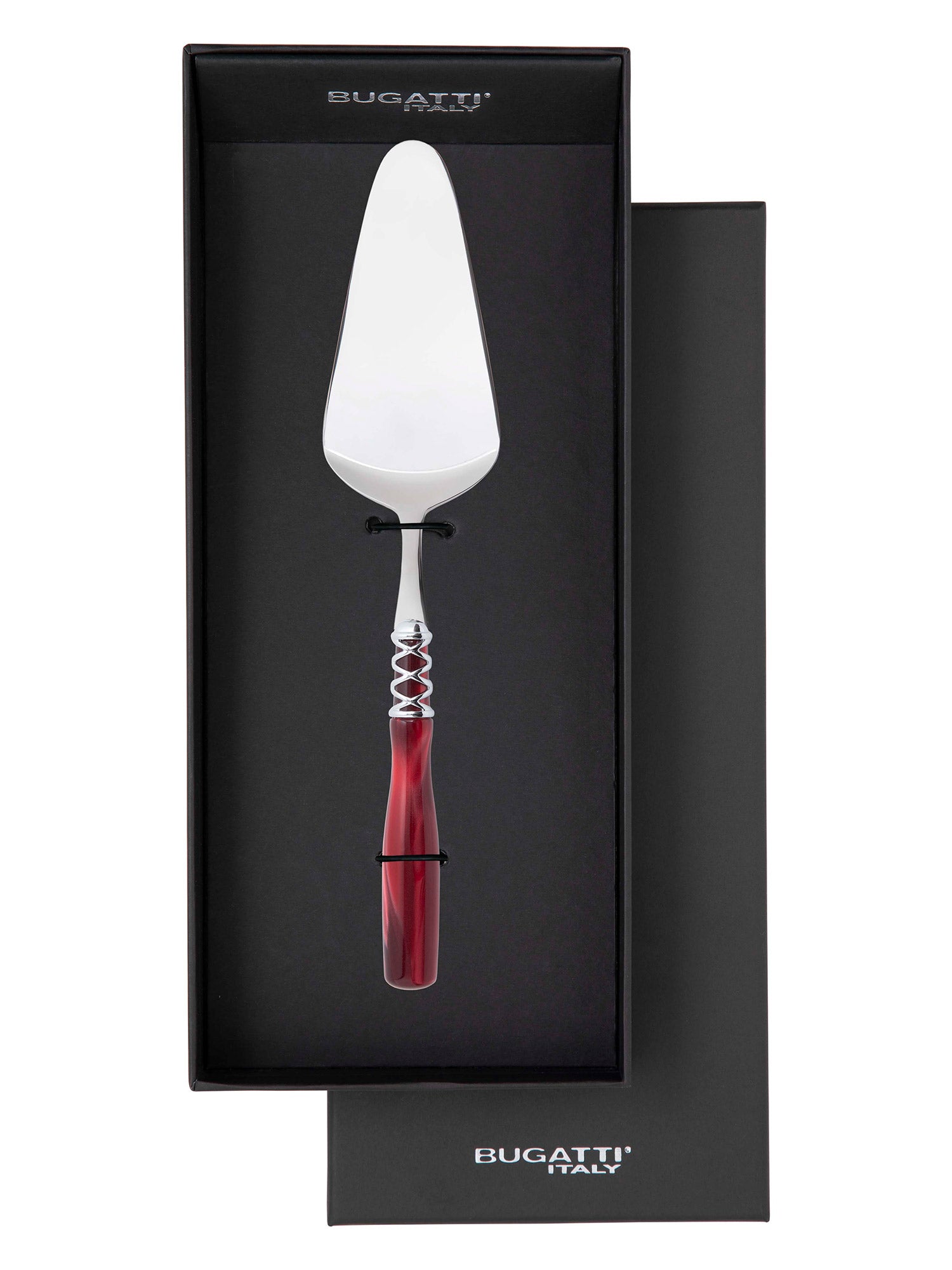 Arianna Brilliant Cake Server in gift box - Burgundy-Casa Bugatti USA
