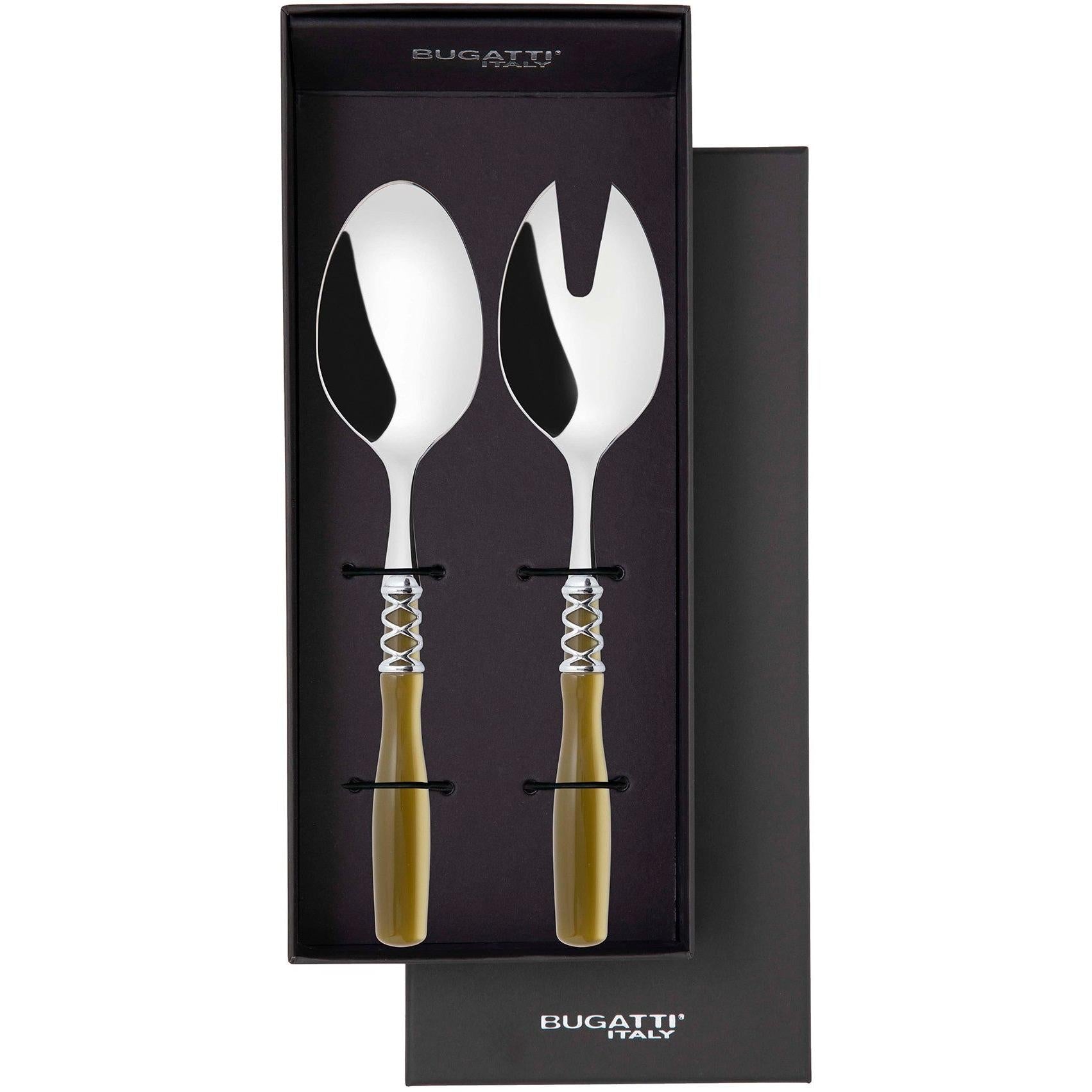 Arianna Brilliant 2 Piece Salad Servers - Chartreuse Green
