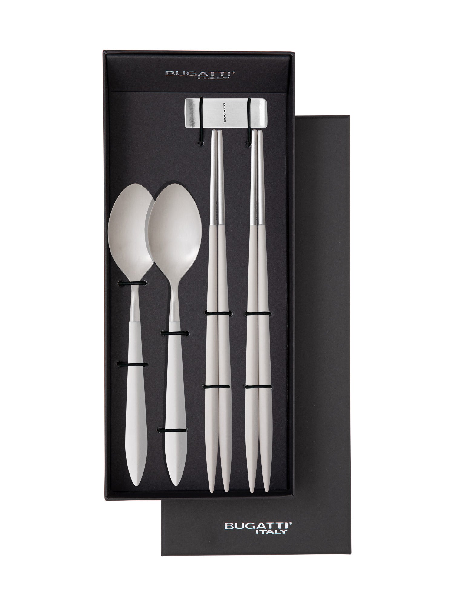 Ares Brushed Chopstick's Set for 2 Persons - Ivory