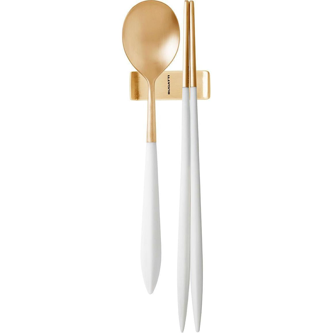 Ares Gold Chopsticks Set - White
