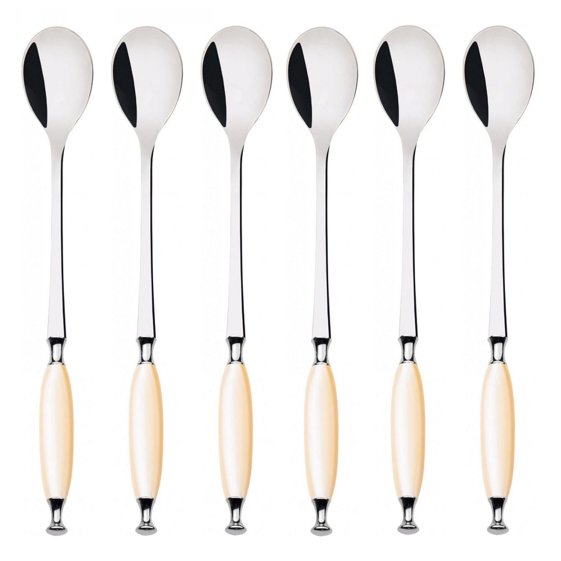 Country Ice Tea / Cocktail Spoon Set - Ivory-Casa Bugatti USA