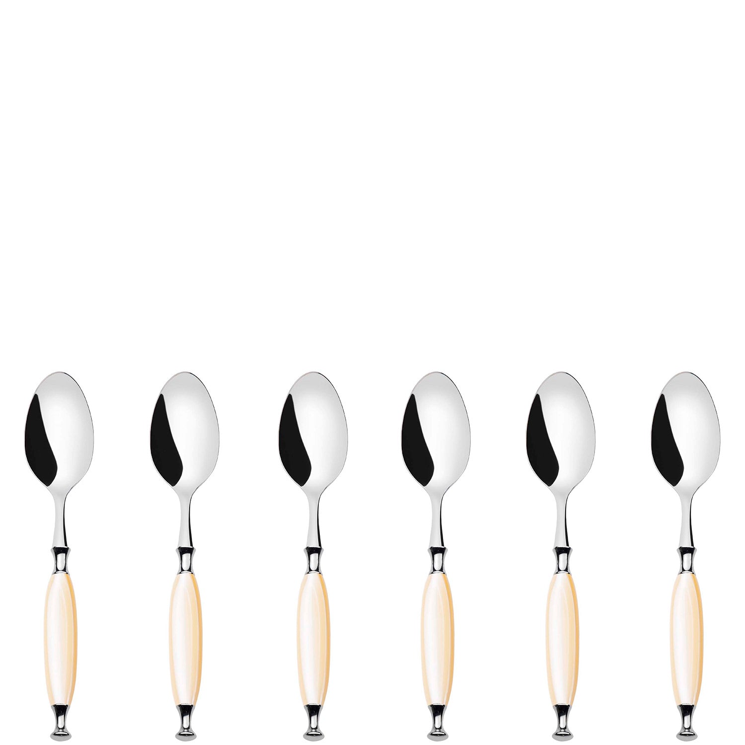 Country 6 Piece Coffee Spoon Set in gift box - Ivory