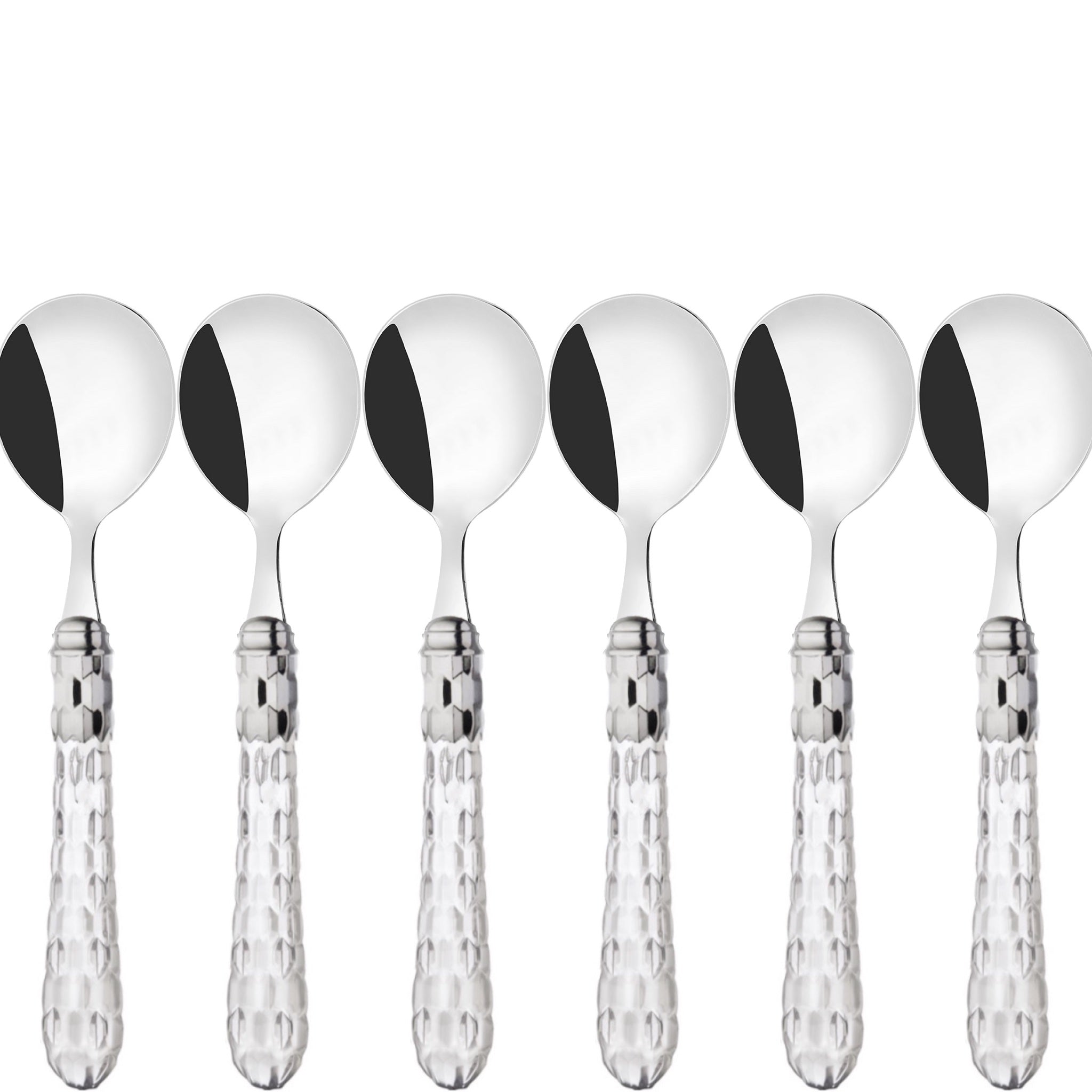 Cristallo Brilliant Soup Spoons Set - Crystal Clear
