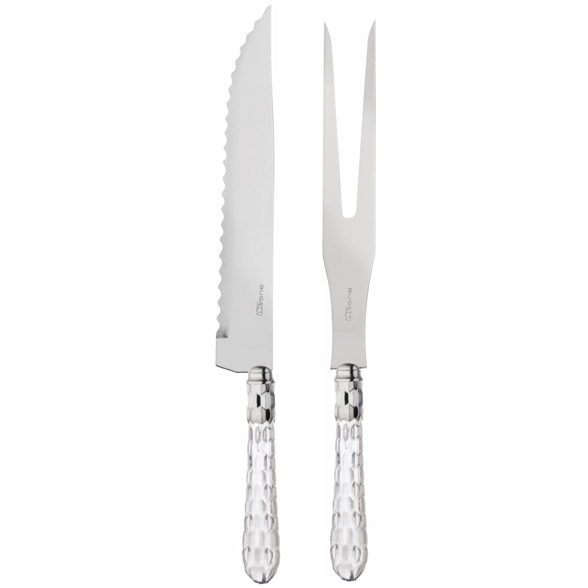 Cristallo Brilliant Roast Carving Set - Crystal Clear