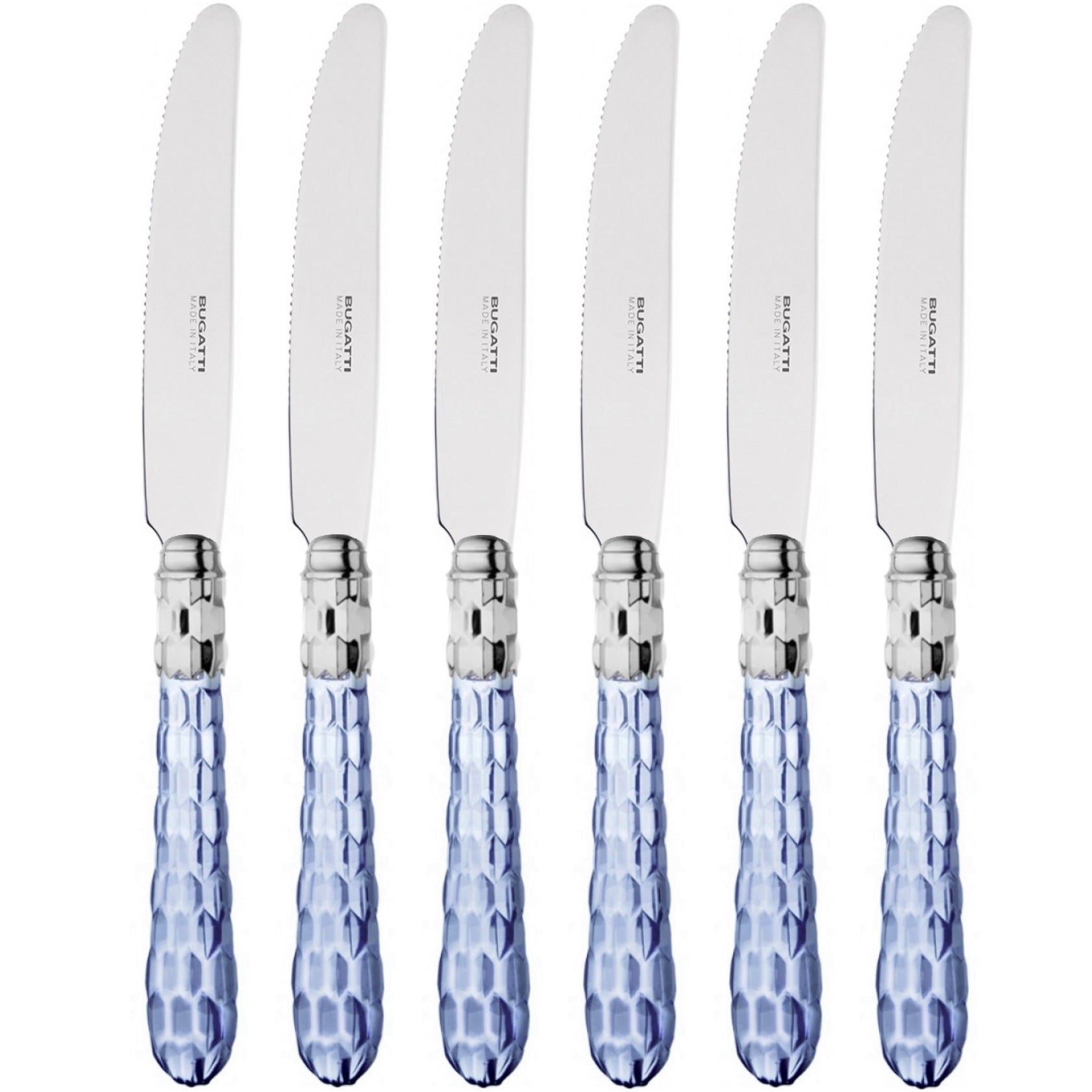 Cristallo Brilliant Fruit Knife Set 17,5 cm (6.89 inch) - Blue Clear