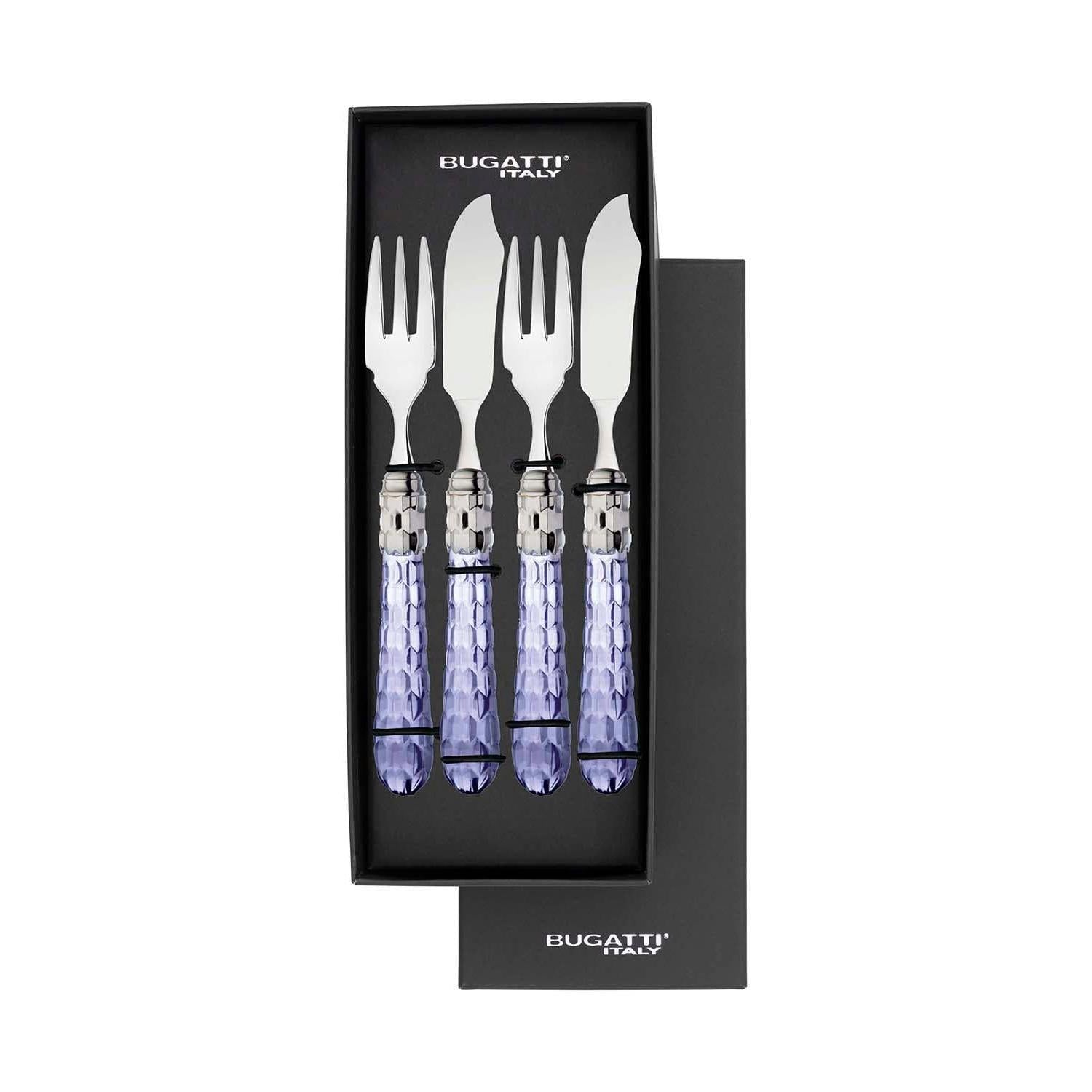 Cristallo Brilliant 12 Piece Fish Set - Blue Clear-Casa Bugatti USA