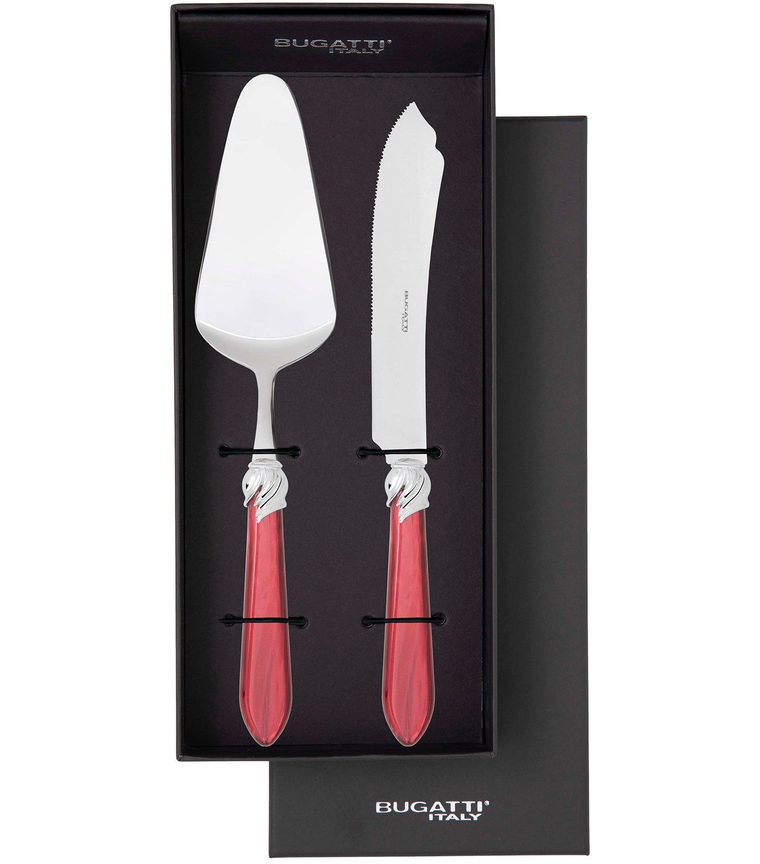 Falabella Brilliant 2 Piece Cake Serving set - Burgundy