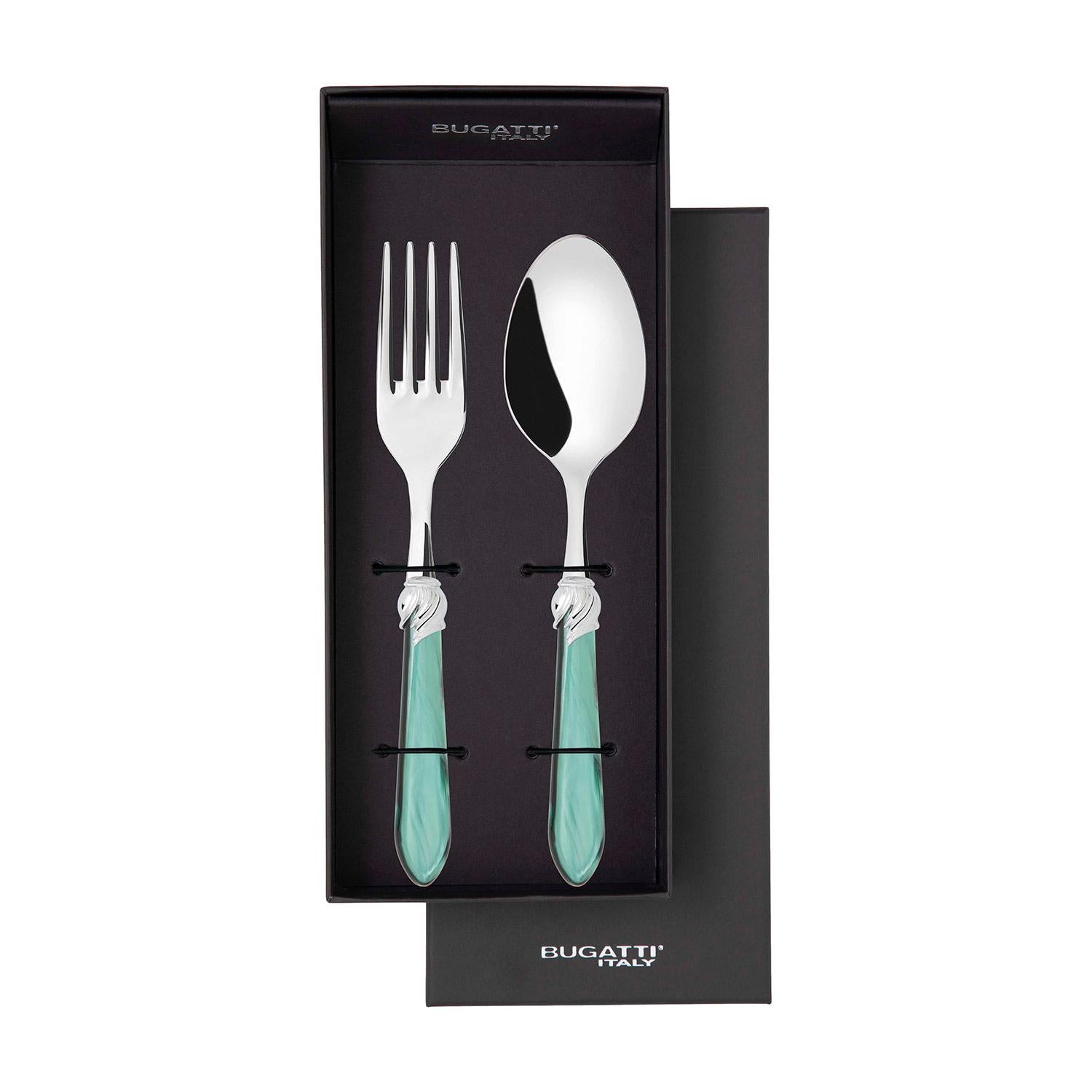 Falabella Brilliant 2 Piece Serving Set - Emerald Green