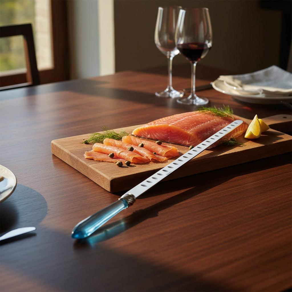 Falabella Brilliant Salmon Knife 40 cm (15.75 inch) - Sky Blue-Casa Bugatti USA