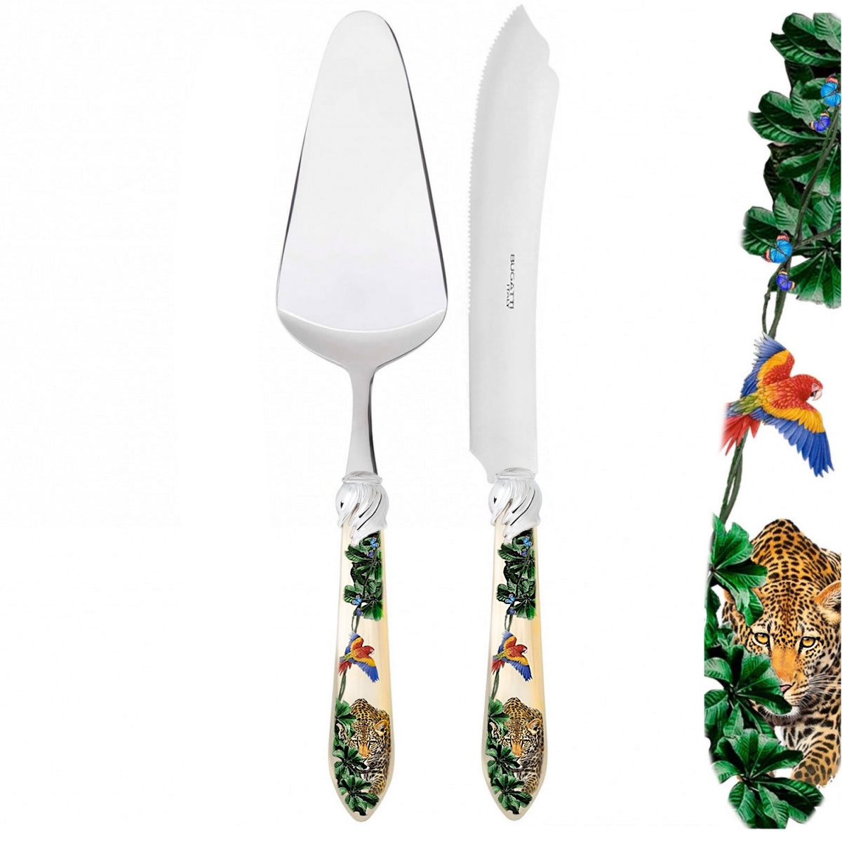 Falabella Jungle 2 Piece Cake Serving Set in gift box