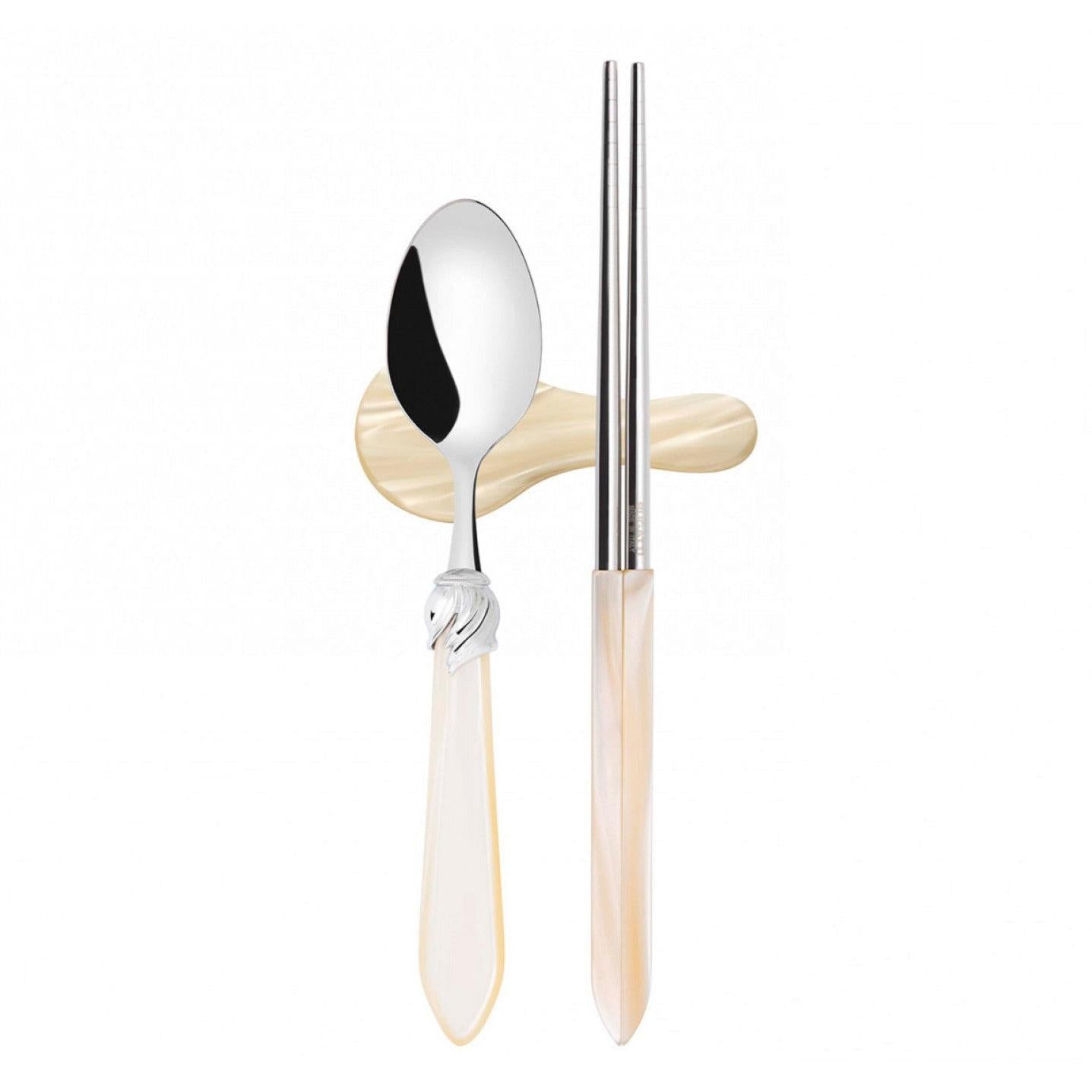 Falabella Brilliant Chopsticks set for 2 - Ivory