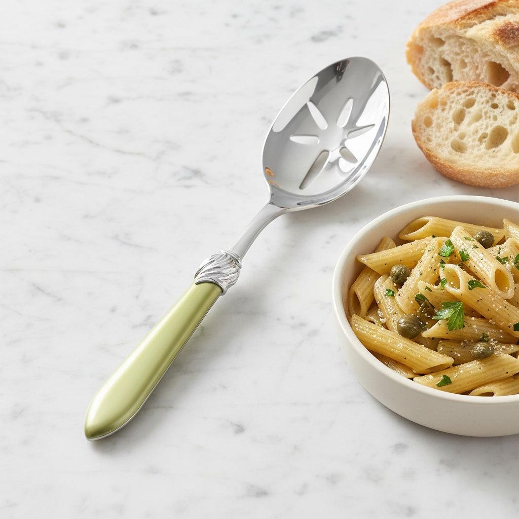Falabella Brilliant Slotted Serving Spoon - Chartreuse Green