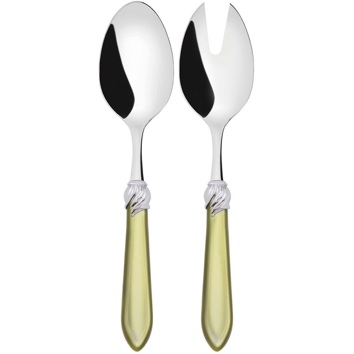 Falabella Brilliant 2 Piece Salad Servers - Chartreuse Green