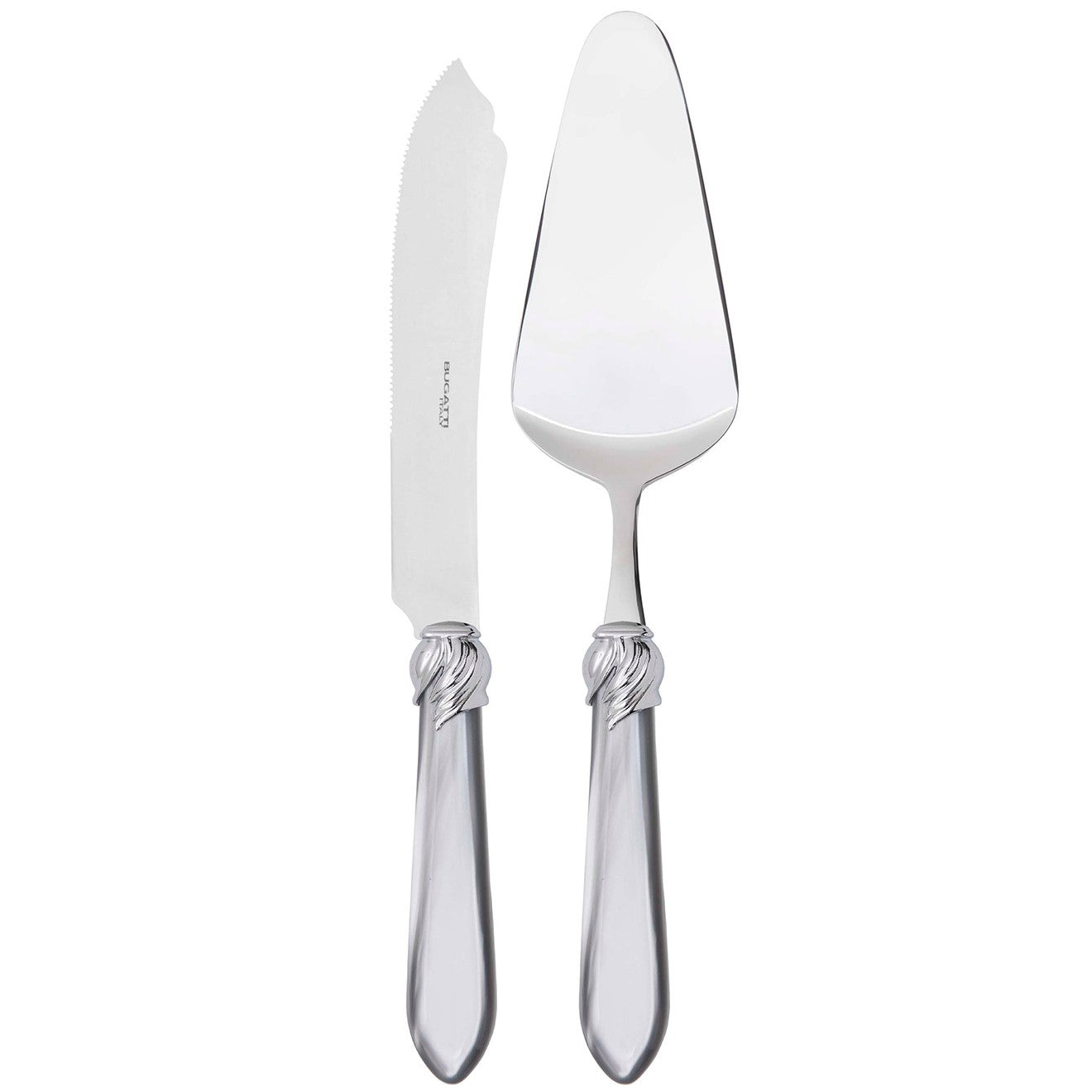 Falabella Brilliant 2 Piece Cake Serving set - Gray