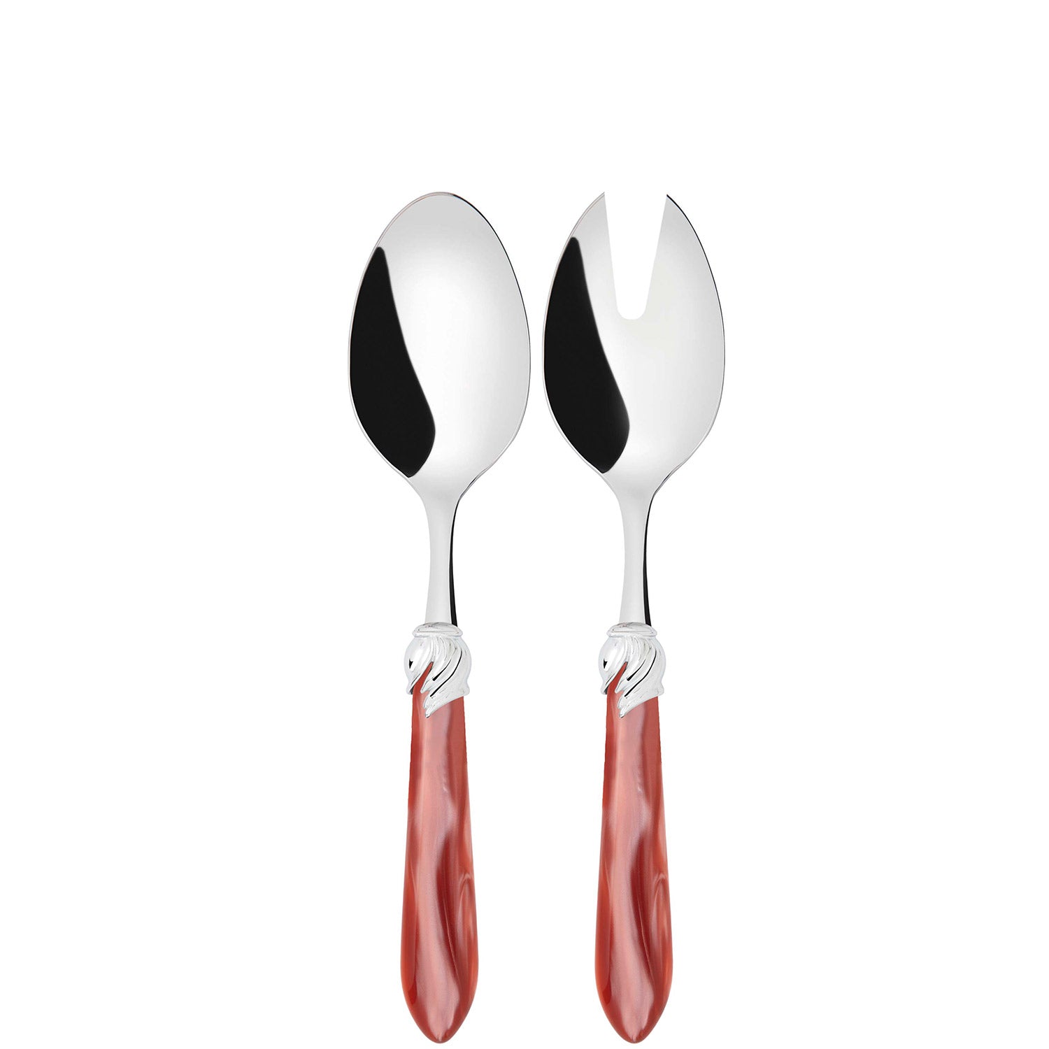 Falabella Brilliant 2 Piece Salad Servers - Rust