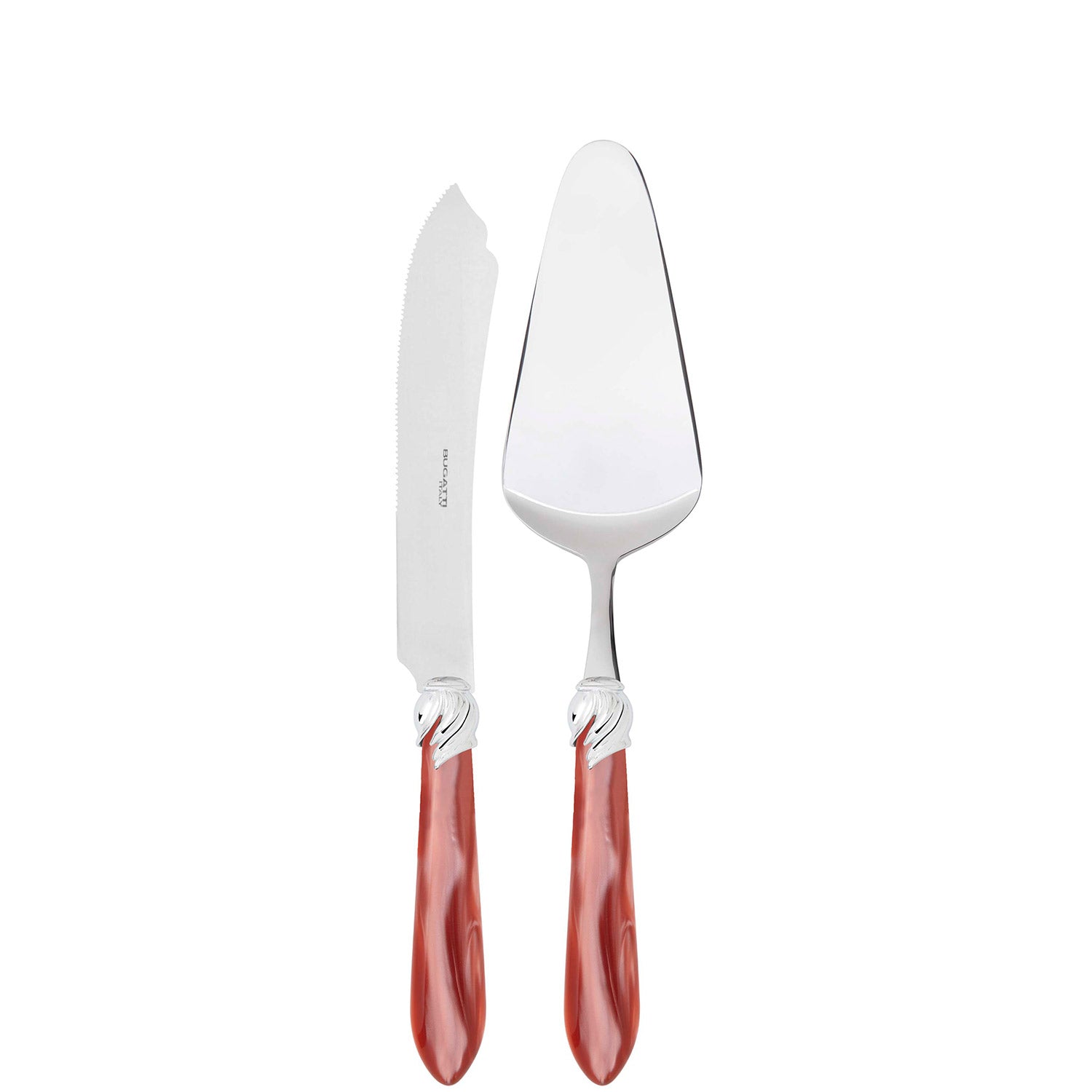 Falabella Brilliant 2 Piece Cake Serving set - Rust