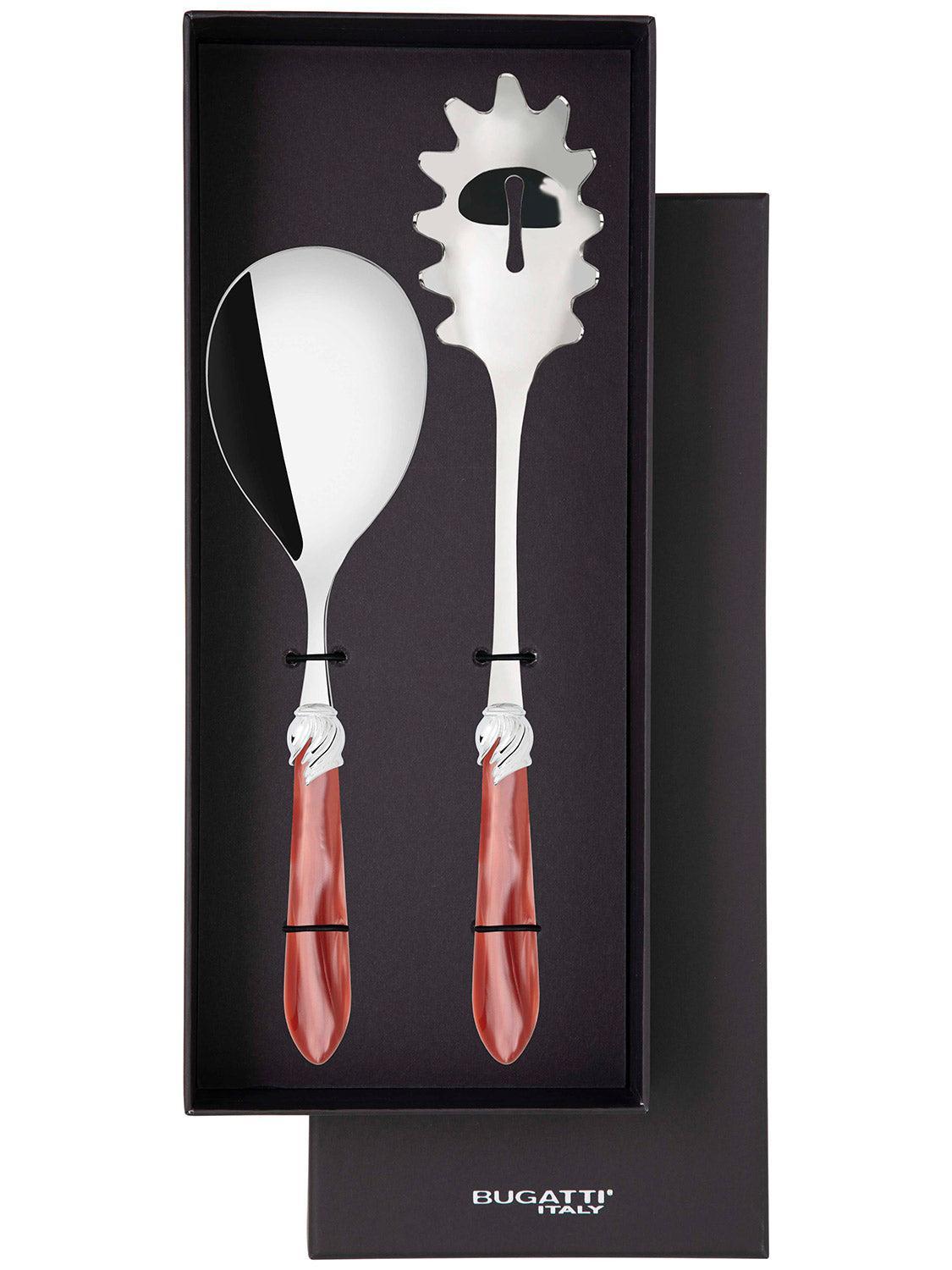 Falabella Brilliant 2 Piece Pasta Set in gift box - Rust