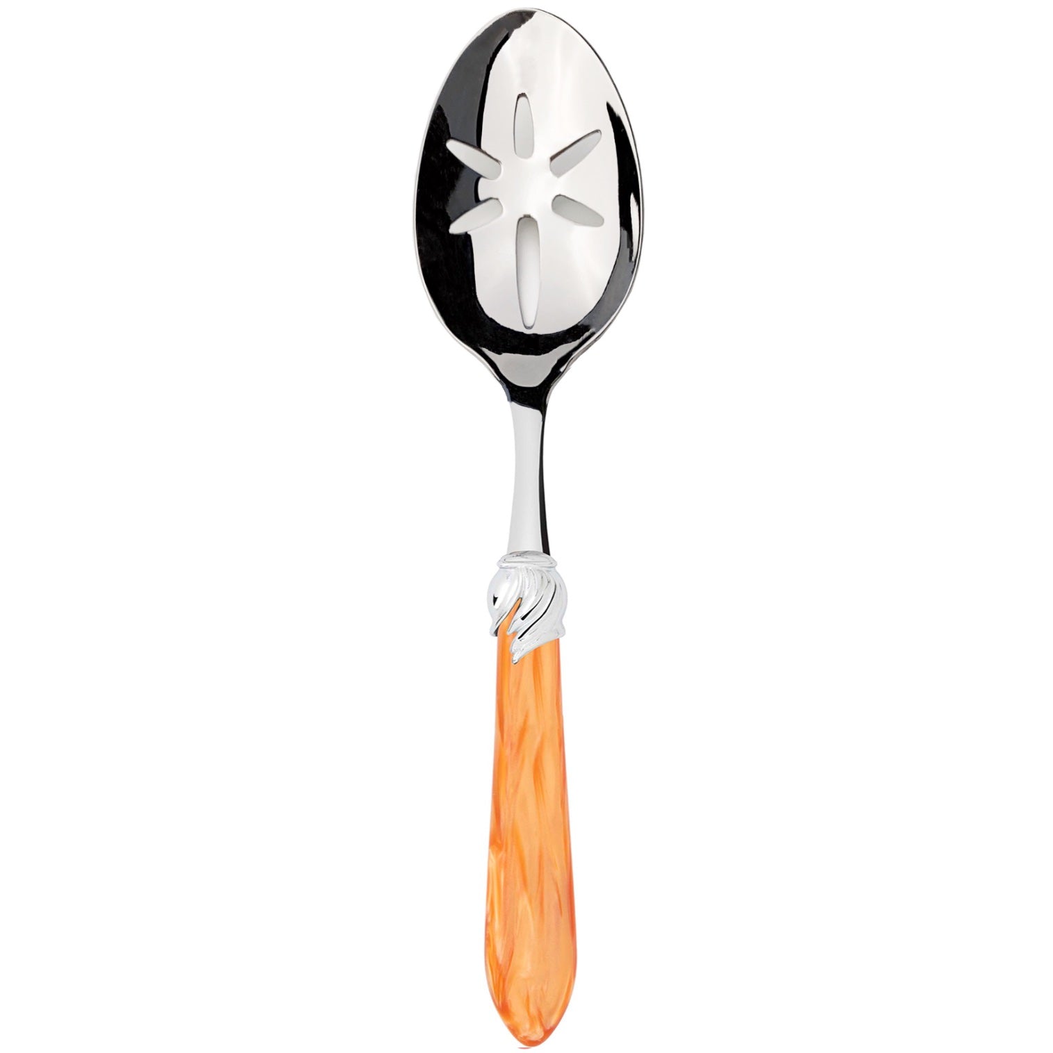 Falabella Brilliant Slotted Serving Spoon - tangerine-Casa Bugatti USA