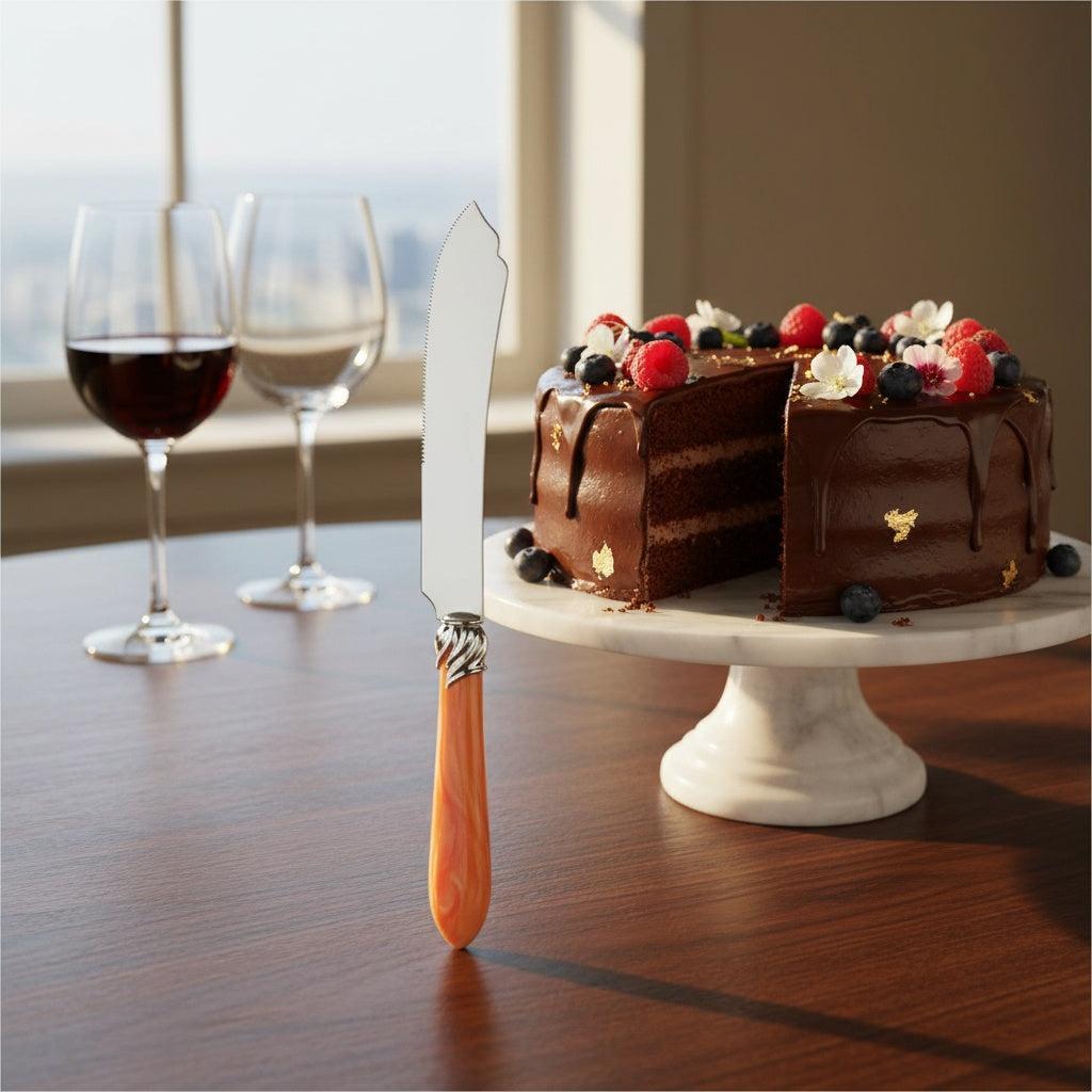 Falabella Brilliant Cake Knife 28 cm (11.02 inch) - Tangerine