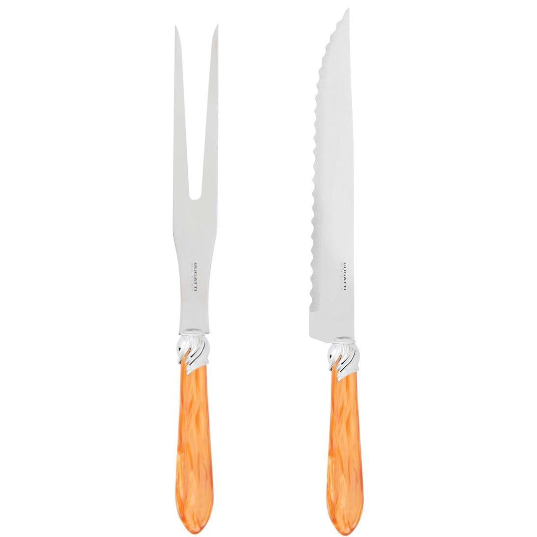 Falabella Brilliant Roast Carving Set - Tangerine