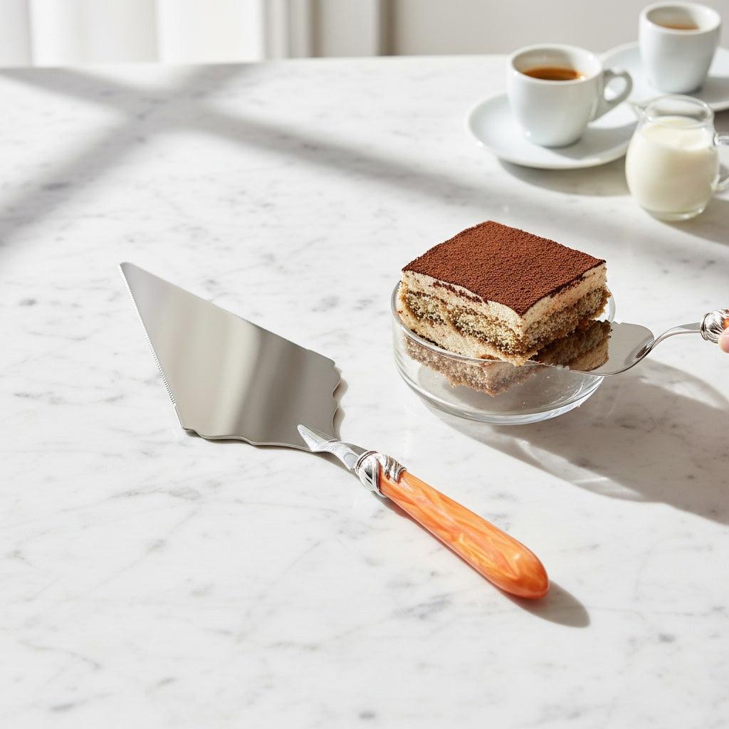 Falabella Brilliant Large Cake Server Serrated - Tangerine