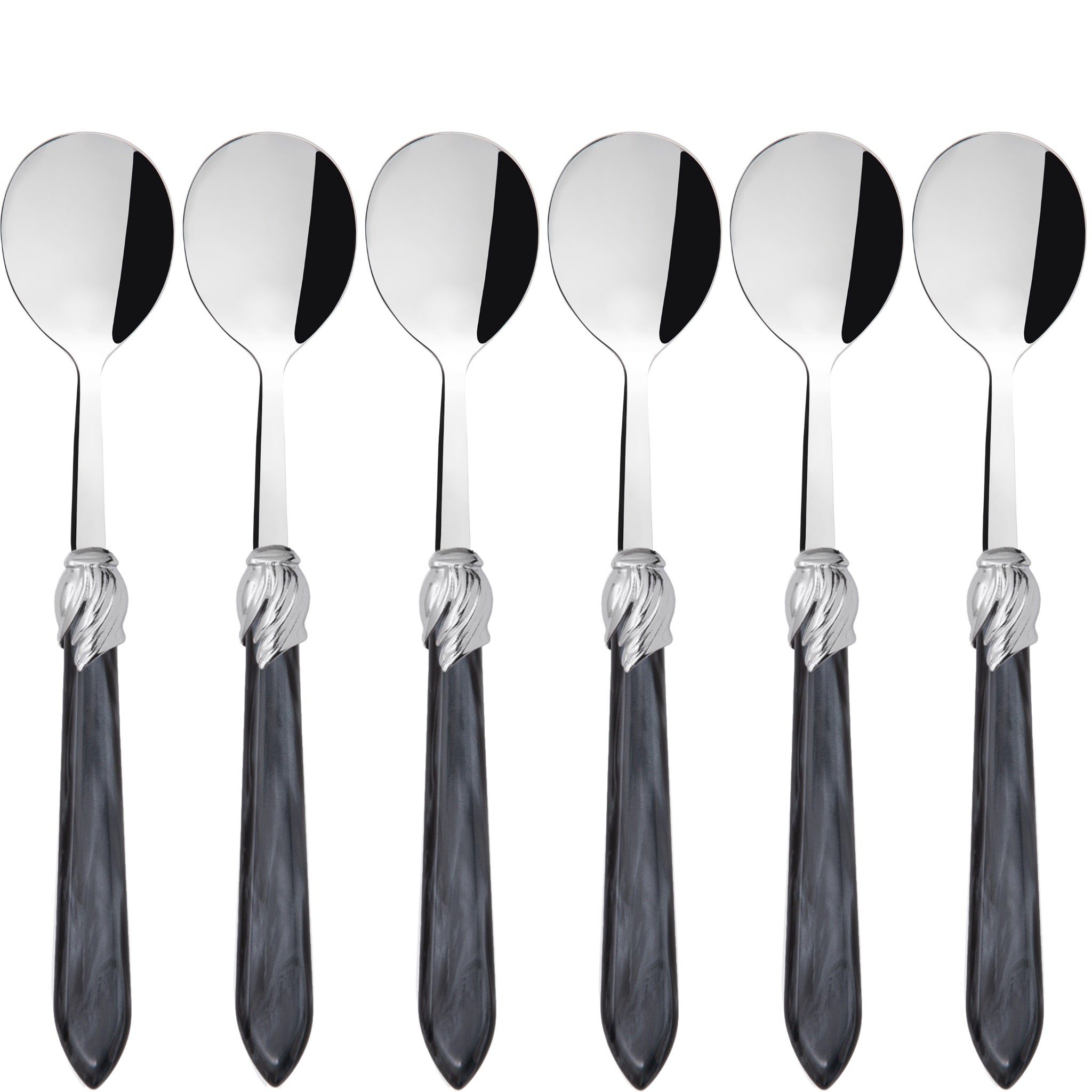 Falabella Brilliant Asian Rice Spoons Set - Charcoal