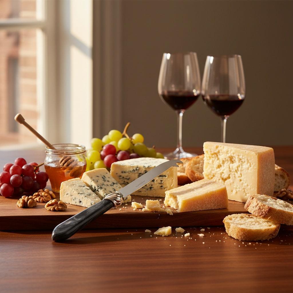 Falabella Brilliant 2 point "deer" cheese Knife - Charcoal-Casa Bugatti USA
