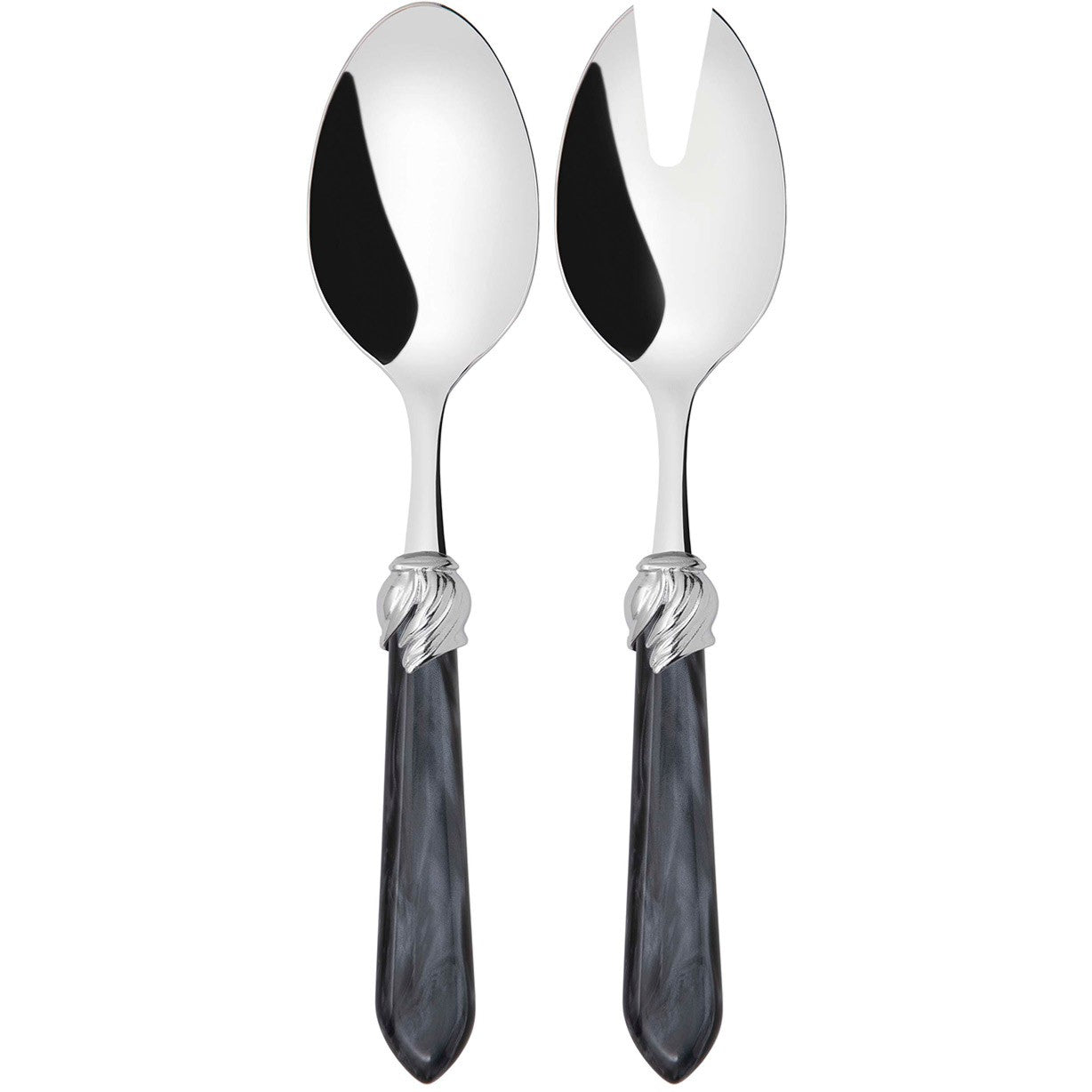 Falabella Brilliant 2 Piece Salad Servers - Charcoal