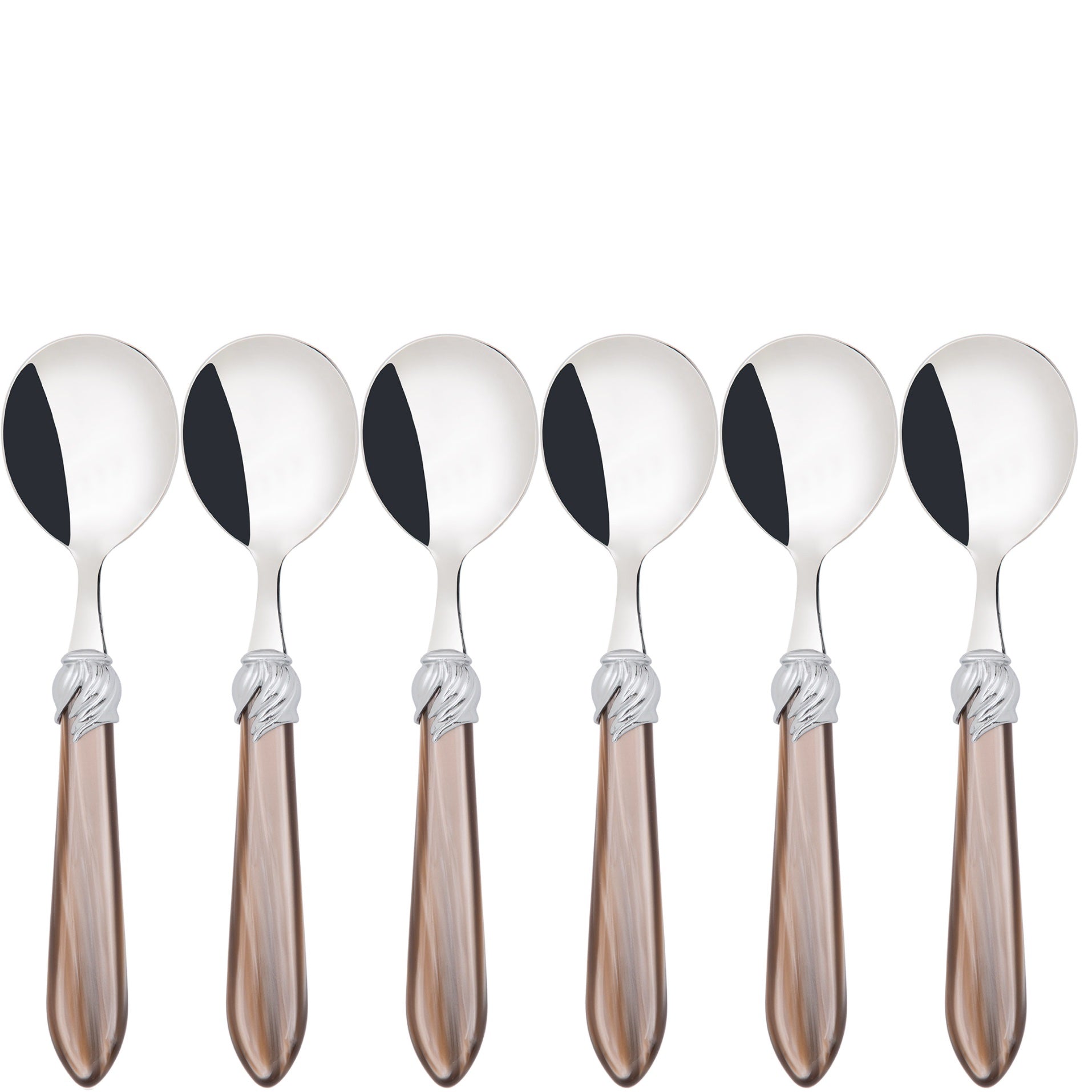 Falabella Brilliant Soup Spoons Set - Taupe