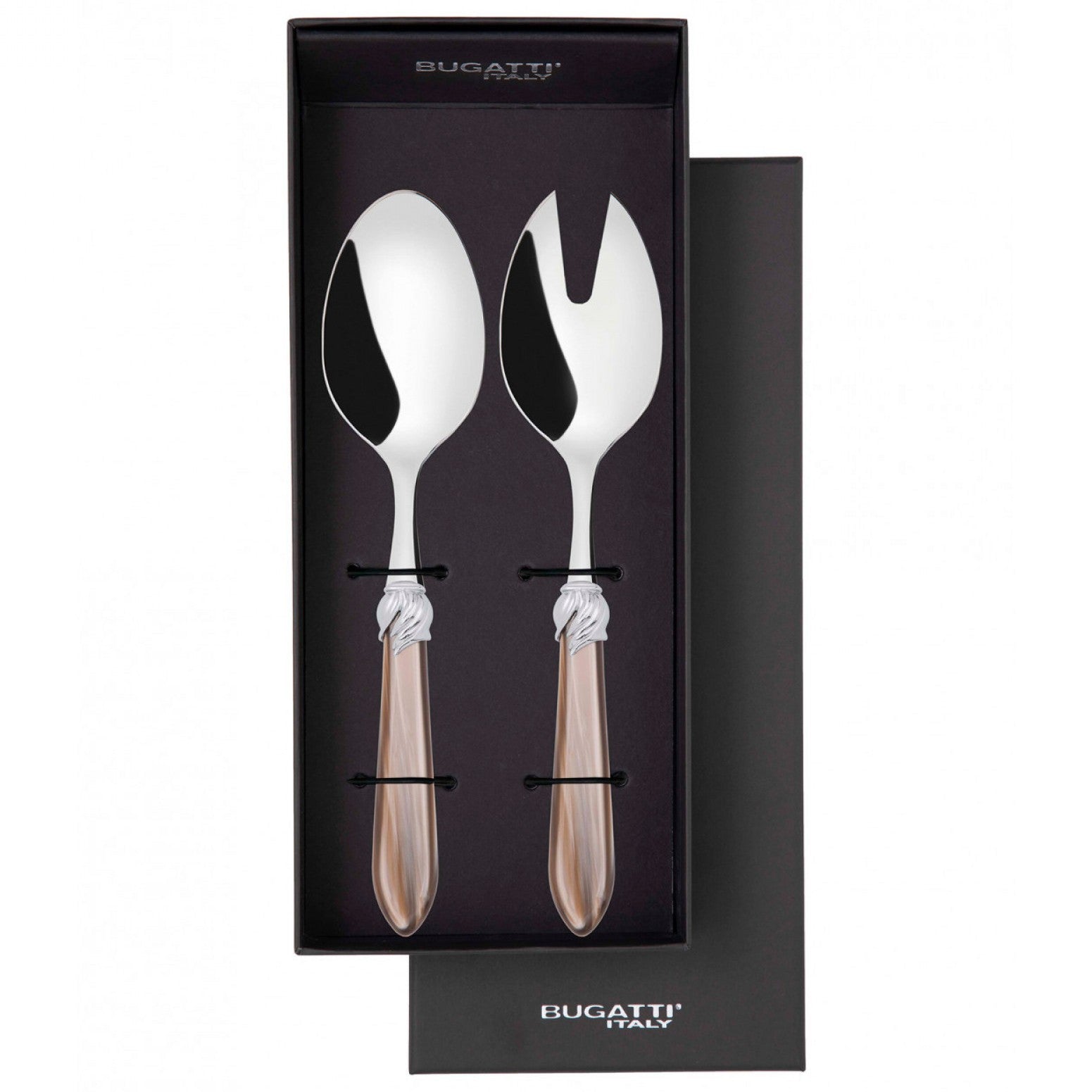 Falabella Brilliant 2 Piece Salad Servers - Taupe