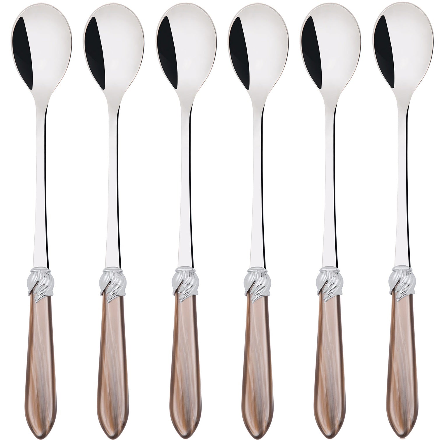 Falabella Brilliant Ice Tea / Cocktail Spoon Set - Taupe