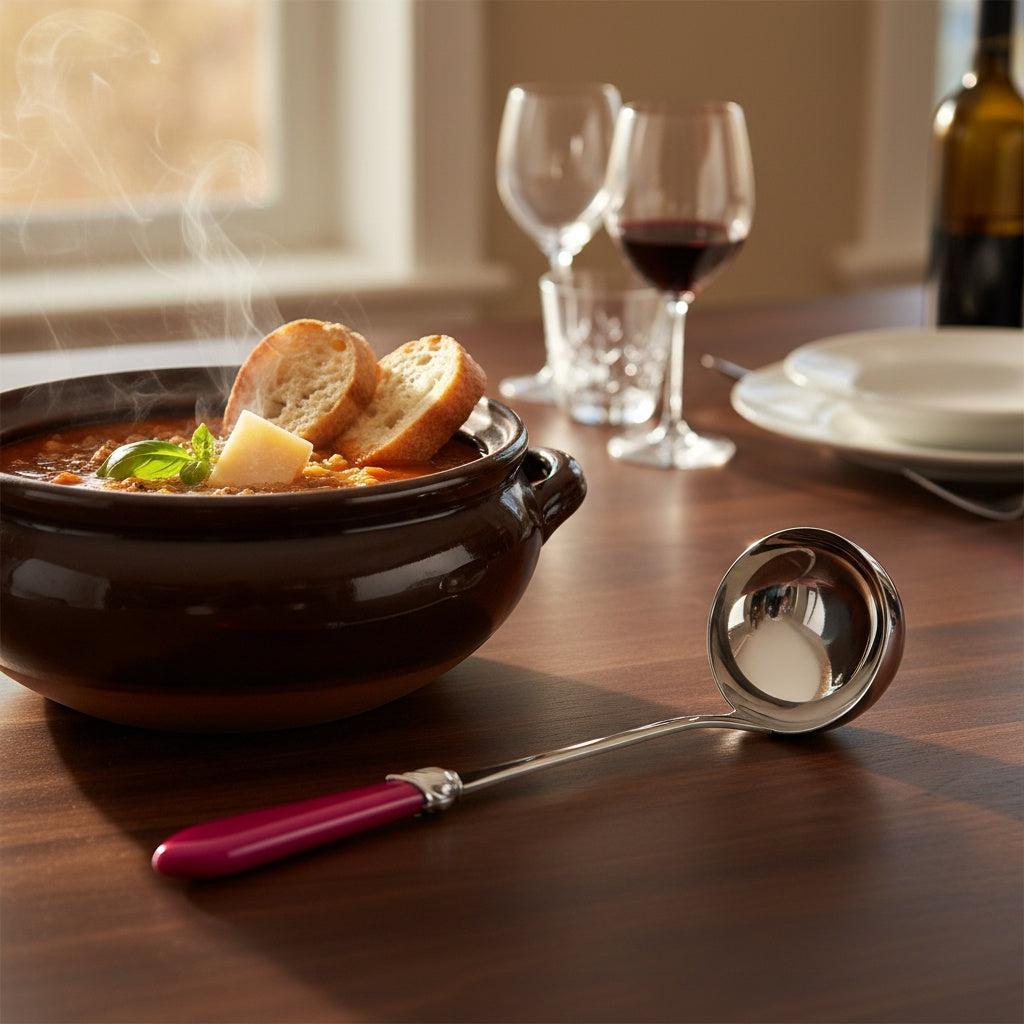 Falabella Brilliant Soup Ladle - Raspberry