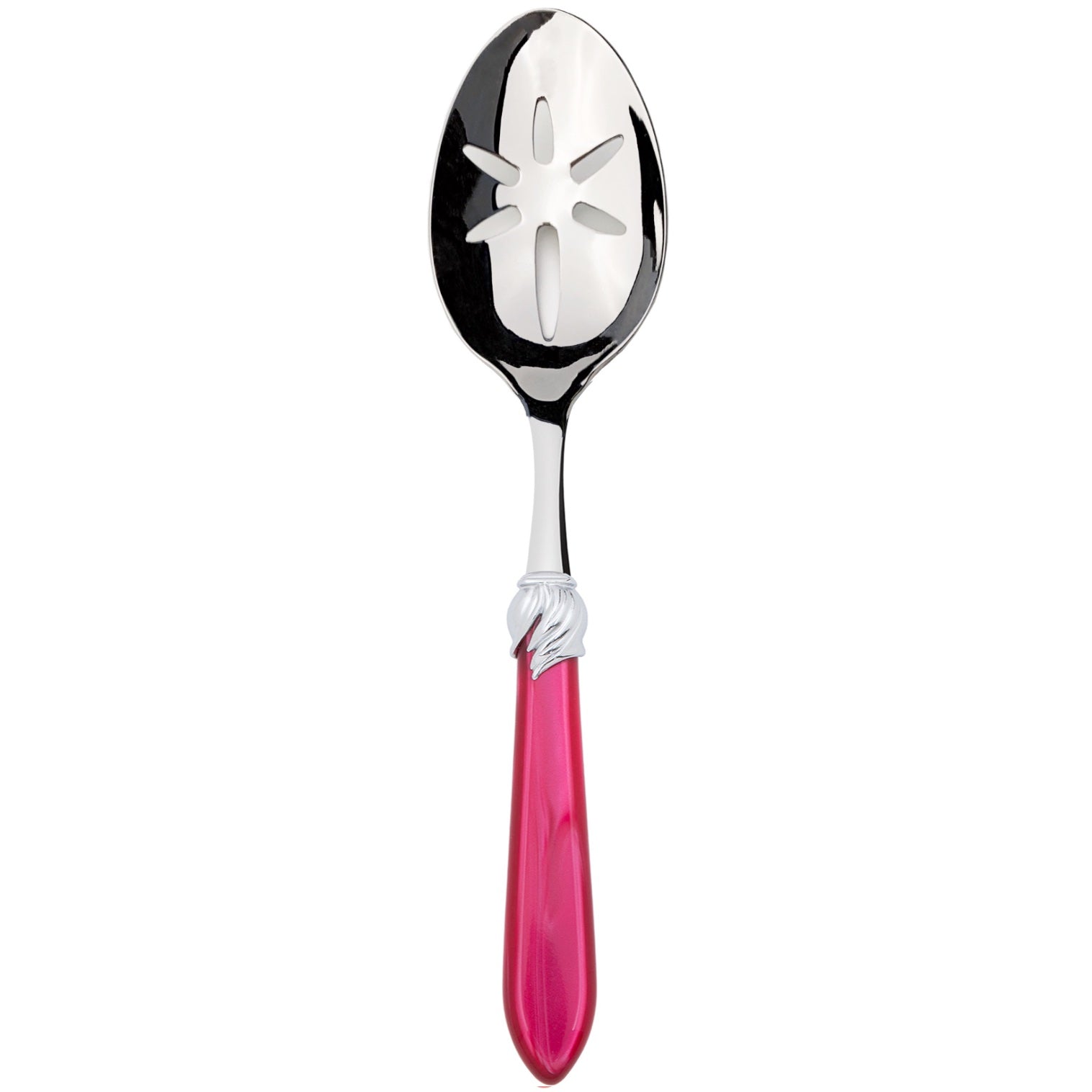 Falabella Brilliant Slotted Serving Spoon - Raspberry
