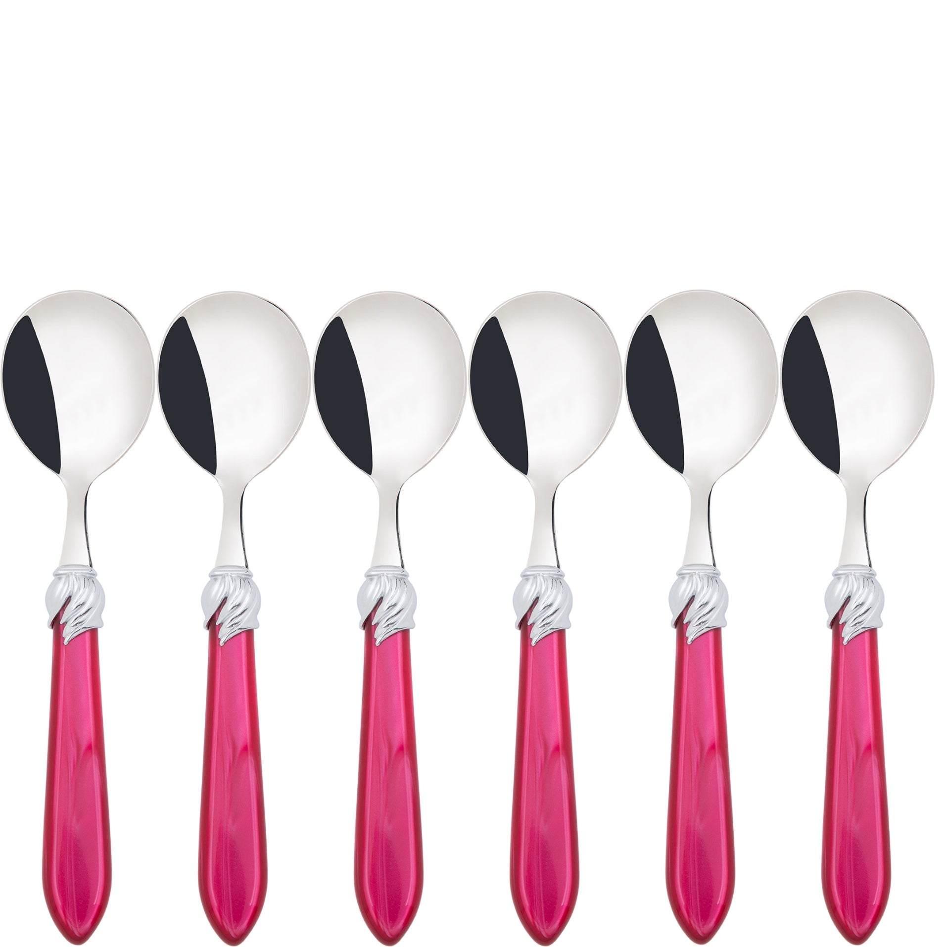 Falabella Brilliant Soup Spoons Set - Raspberry